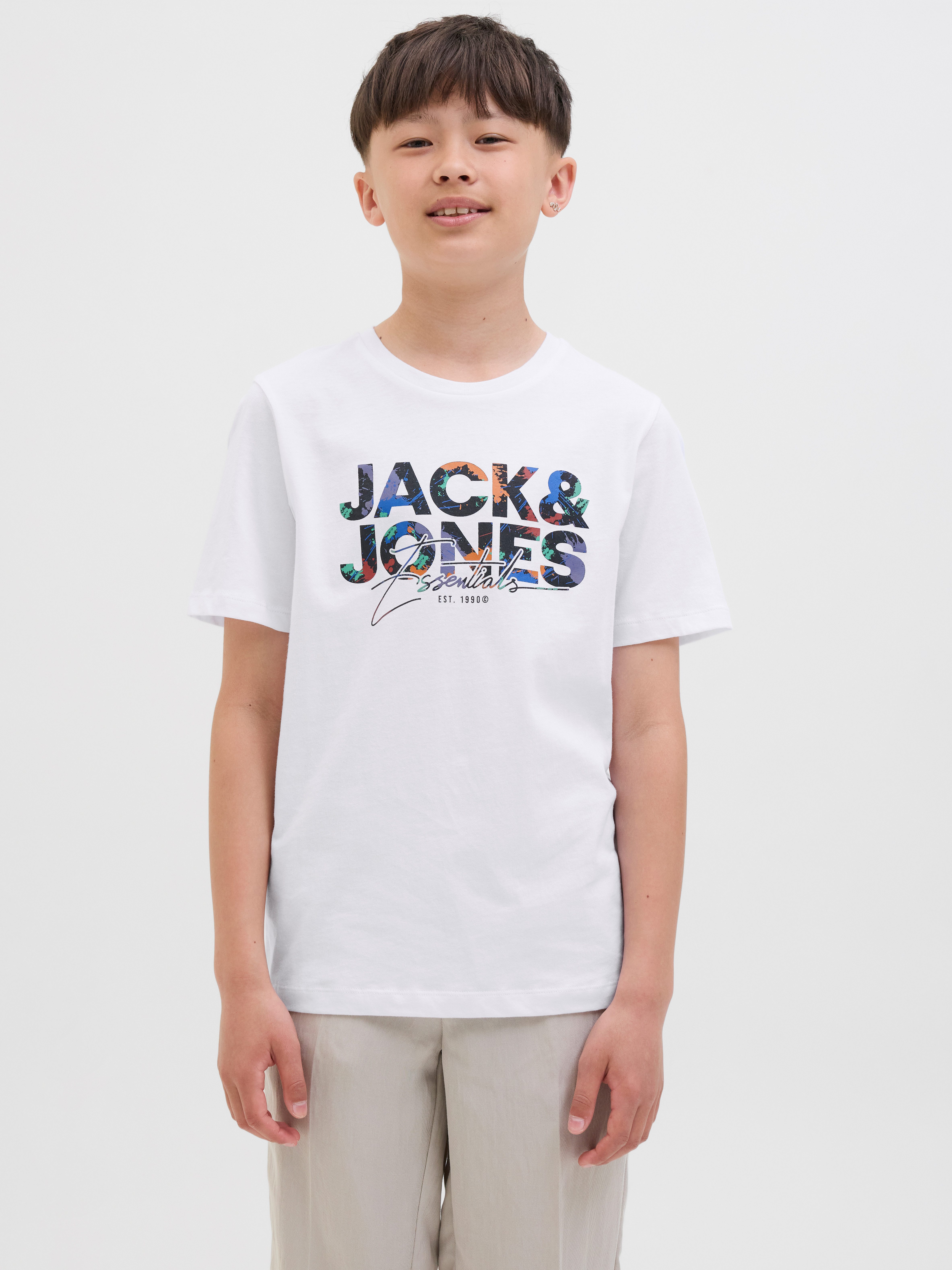 Jack & Jones Junior Rundhalsshirt JJGEPLAS TEE SS CREW NECK JNR Baumwolle, regular fit
