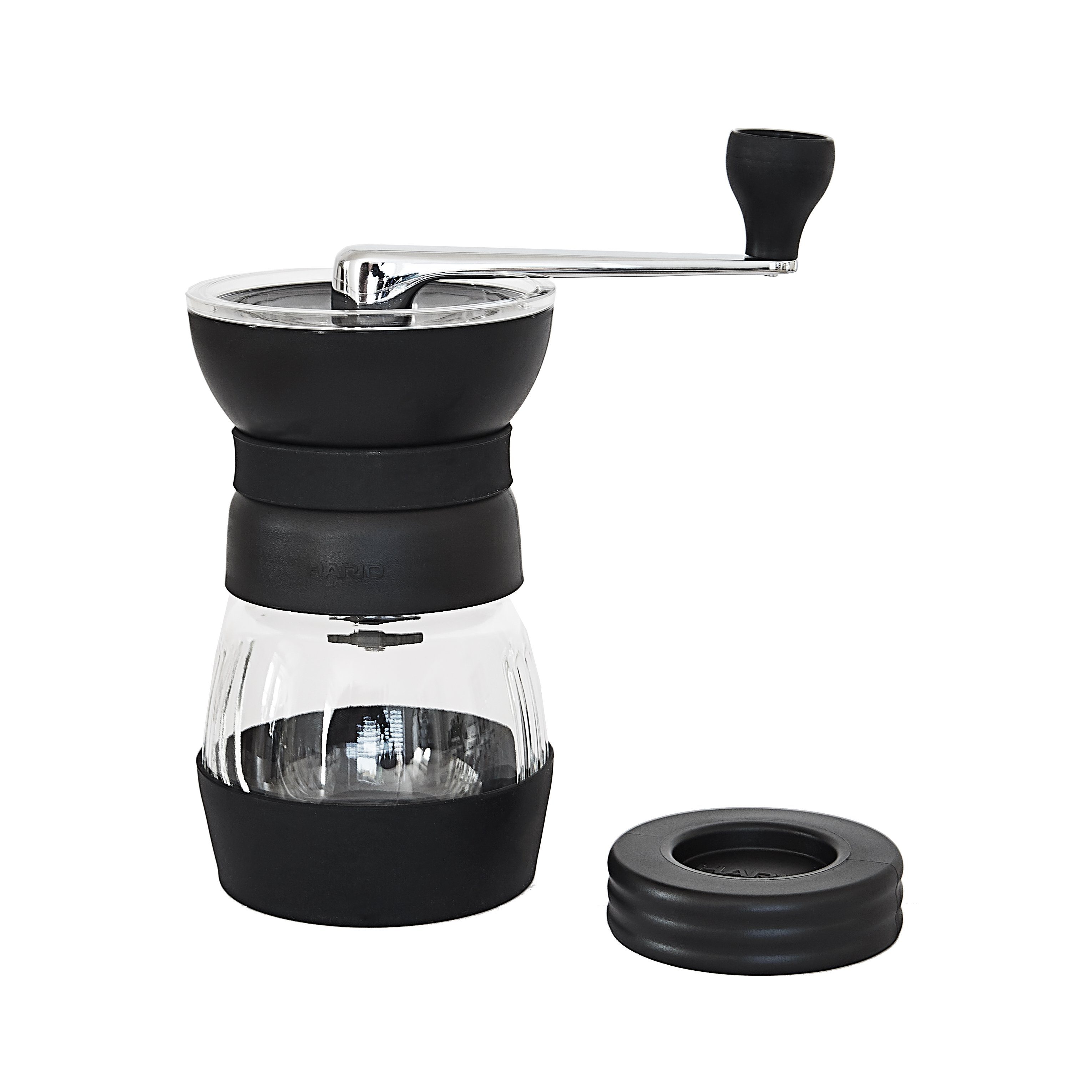 Hario Kaffeemühle Skerton Pro, Keramik-Kegelmahlwerk, 70,00 g Bohnenbehälter, Profi-Handmühle