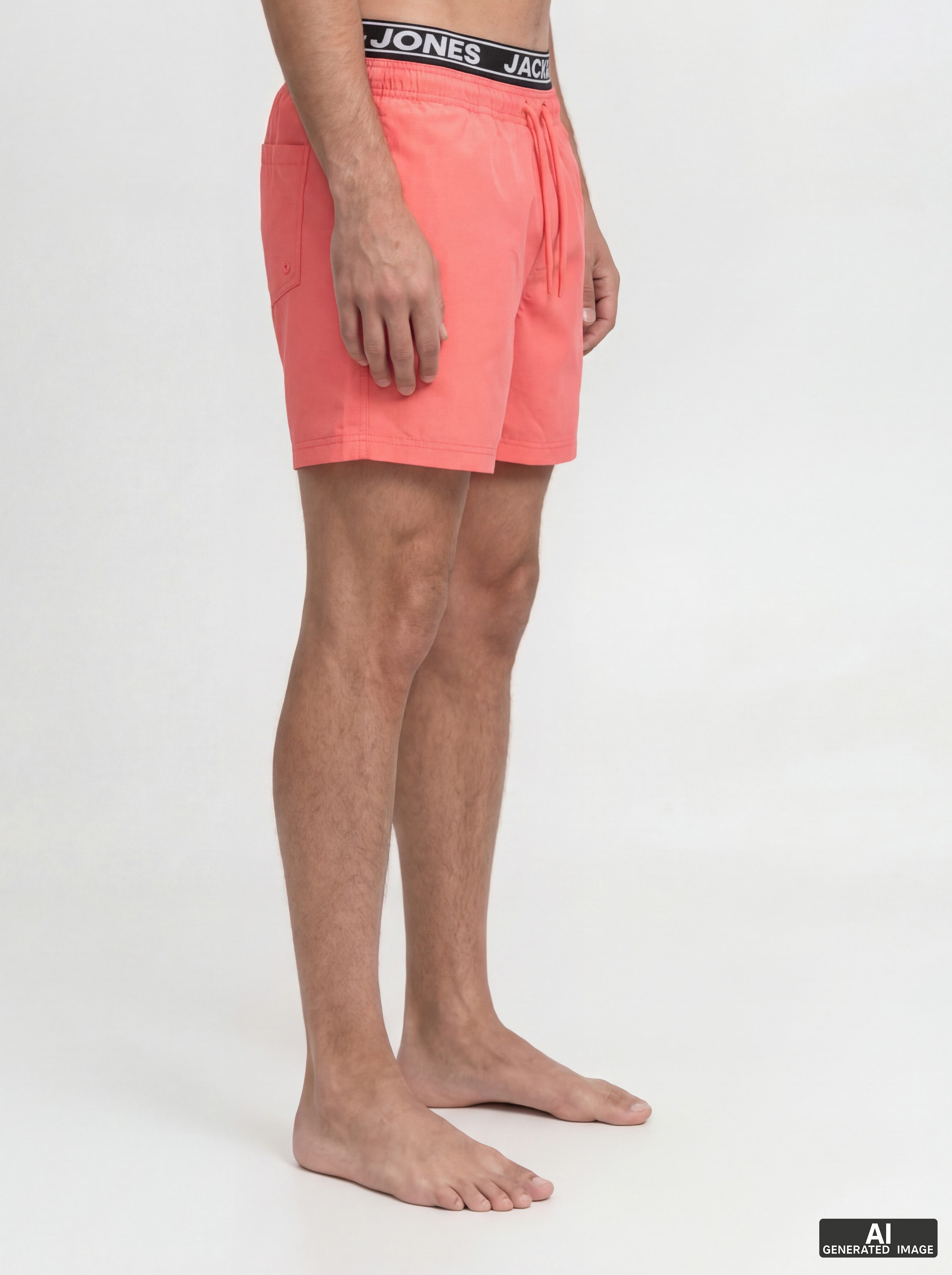 Jack & Jones Badeshorts JPSTMAUI SURF DOUBLE WB SWIM SHORTS Kunstfaser, Elastisches Taillenbund, Logo-Detail