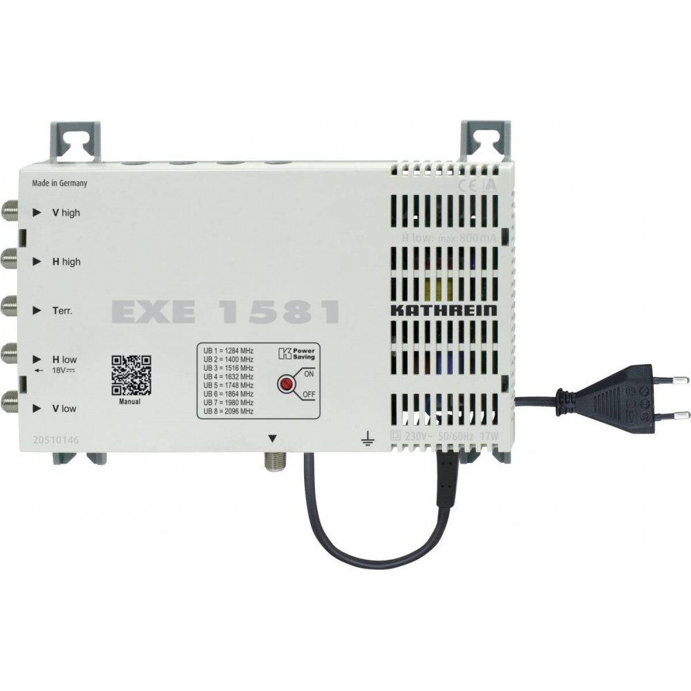 Kathrein Kathrein EXE 1581 Multischalter für bis zu 8 Rec. Elektro-Kabel, Kaskadierfähiger Multischalter