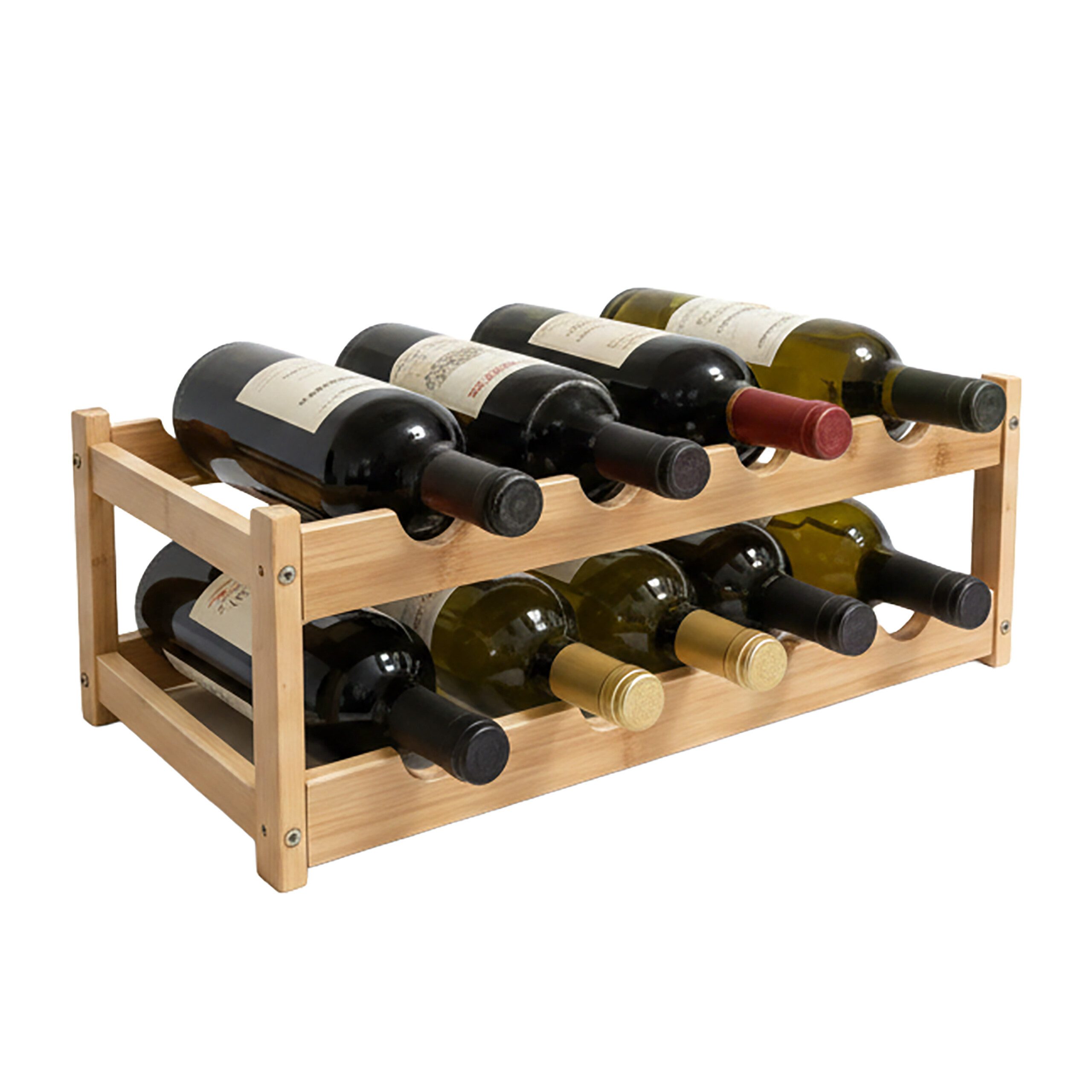 relaxdays Weinregal aus Bambus, 2