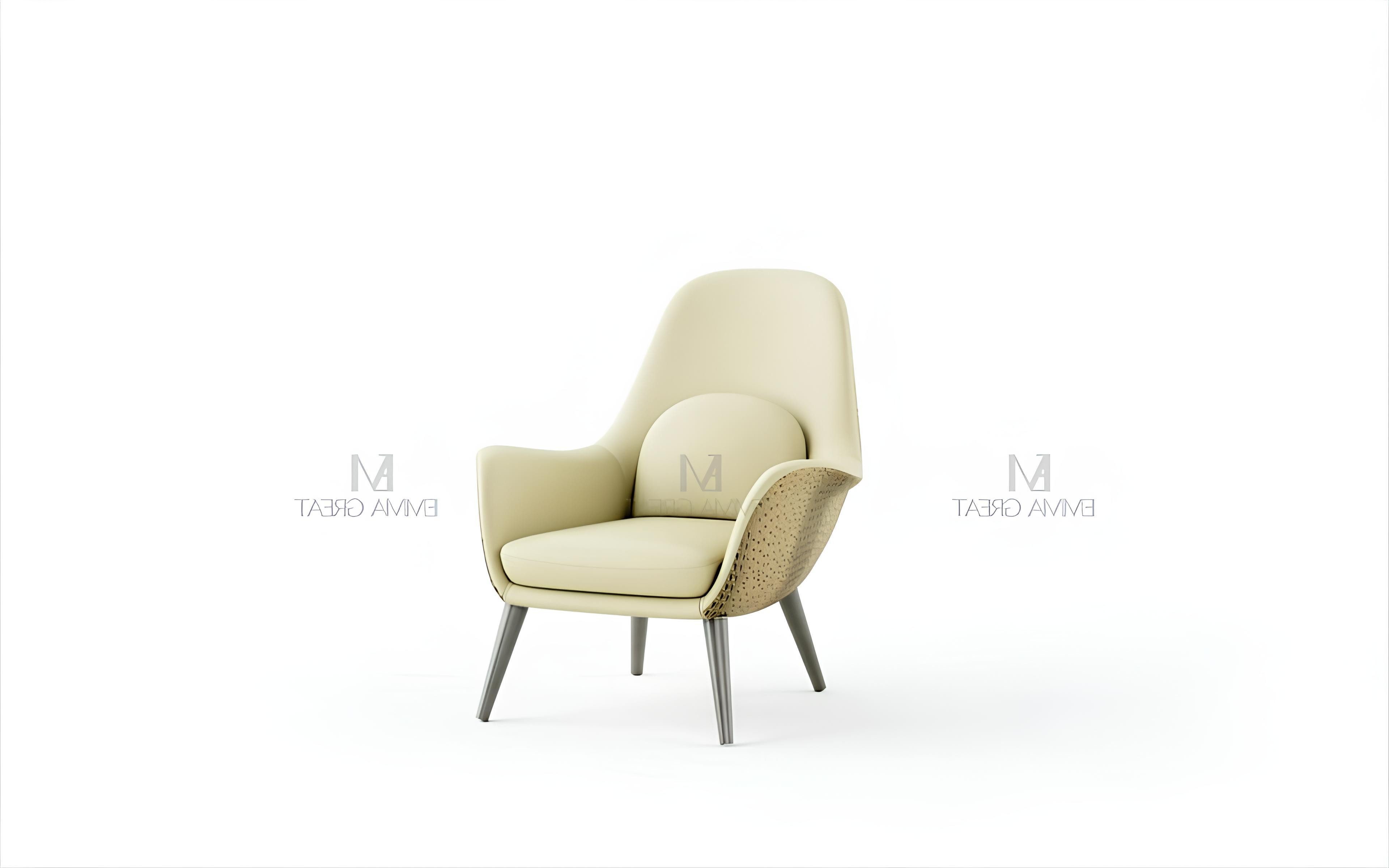 Xlmoebel Sessel Designer Sessel Lehn mit gepolstertem Sitz und Rückenlehne (Sessel), Hergestellt in Europa