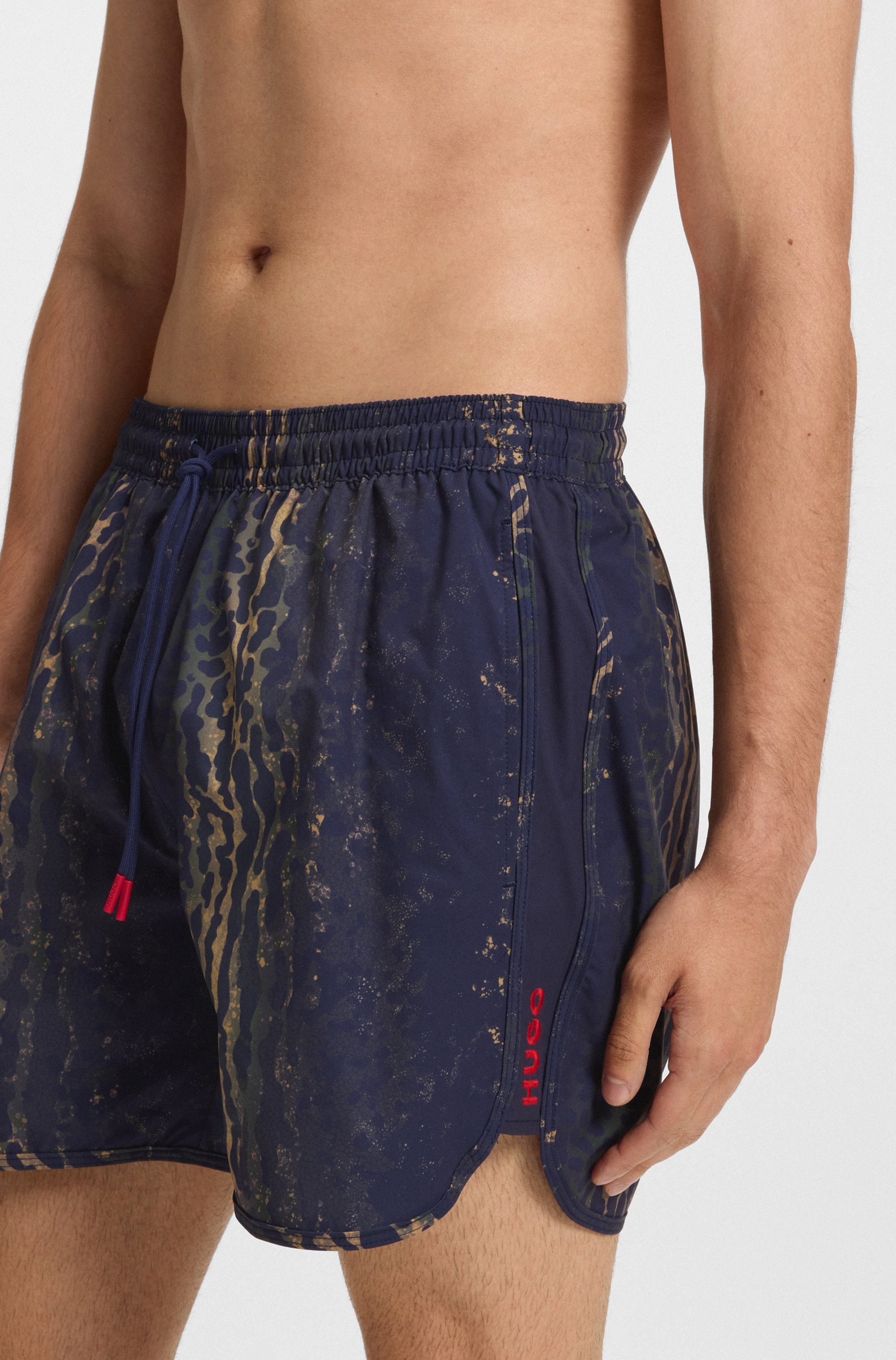 HUGO Badeshorts Jose elastischer Bund, bedruckt, schnelltrocknend