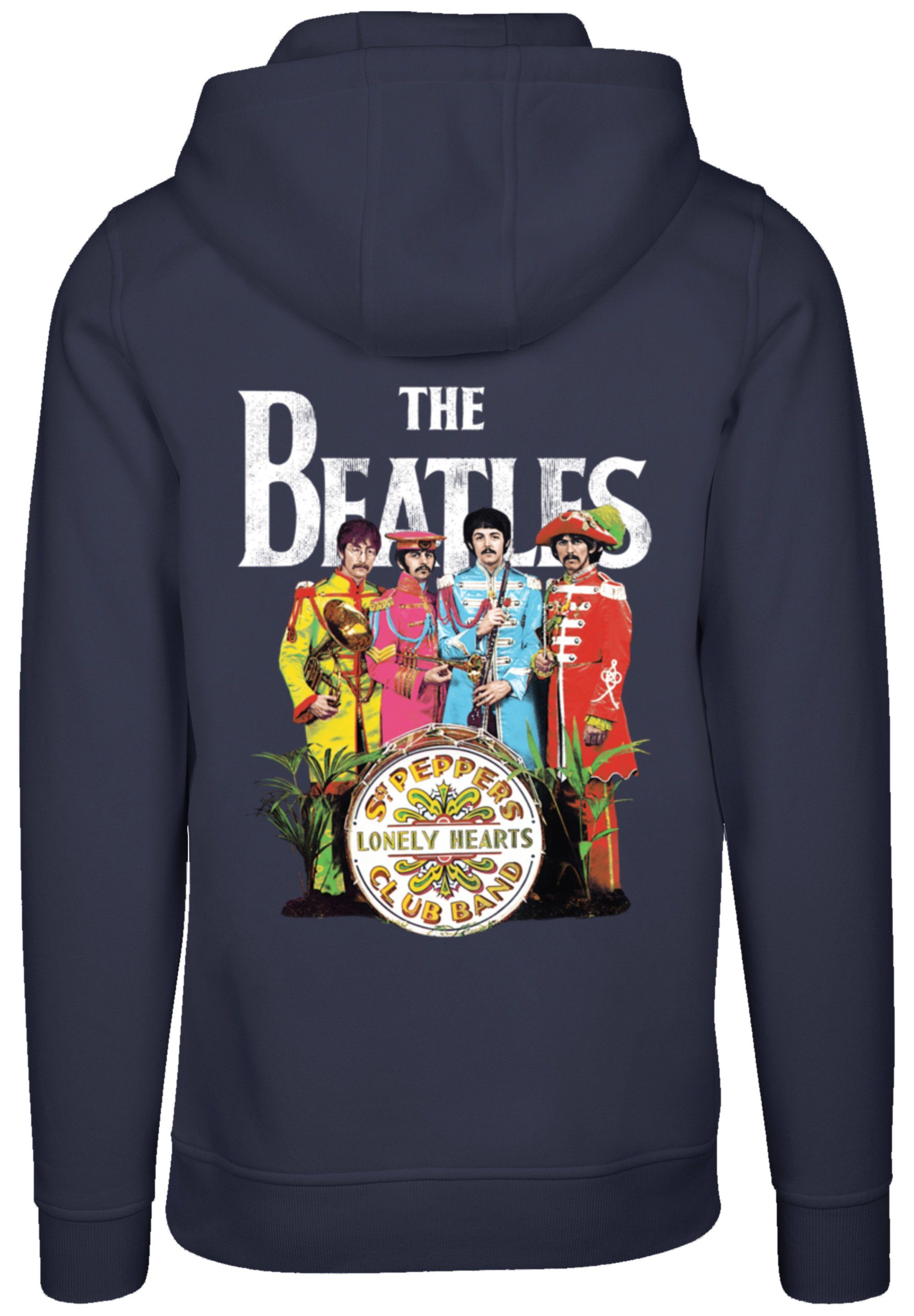 Bequem Musik The Sgt Rock Hoodie, Kapuzenpullover Beatles Pepper F4NT4STIC navy Warm, Band