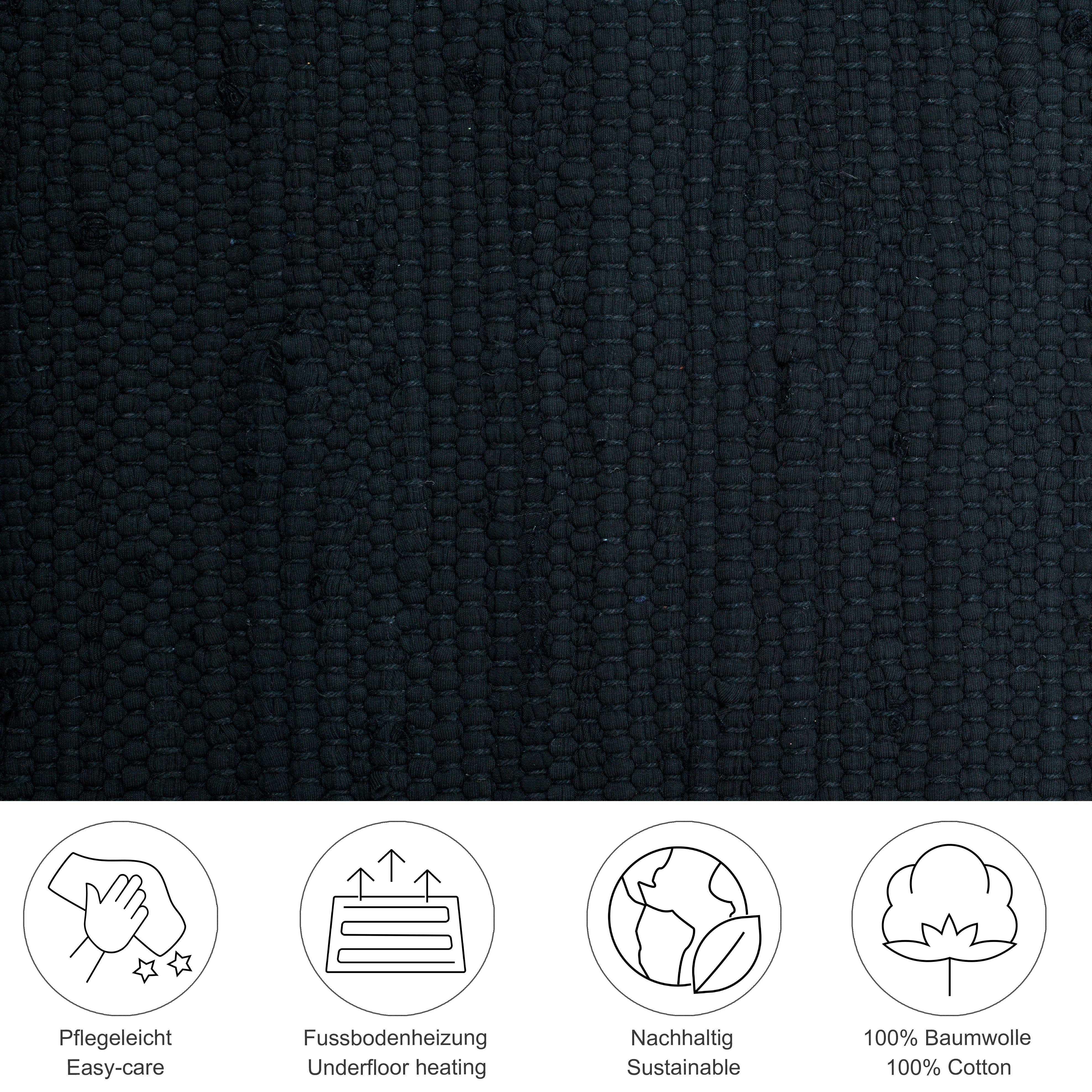 THEKO Teppich »Happy Cotton Fleckerl, handgewebt«, rechteckig, 5 mm Höhe, F günstig online kaufen