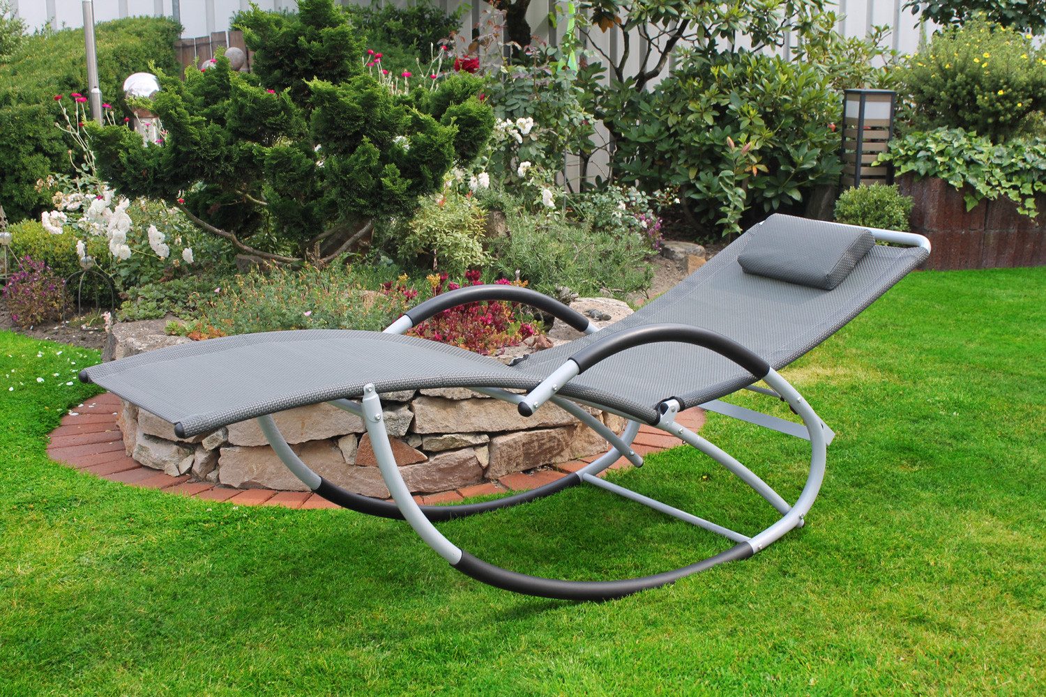 Leco Gartenstuhl, Schaukelliege mit 3-fach verstellbarer günstig online kaufen