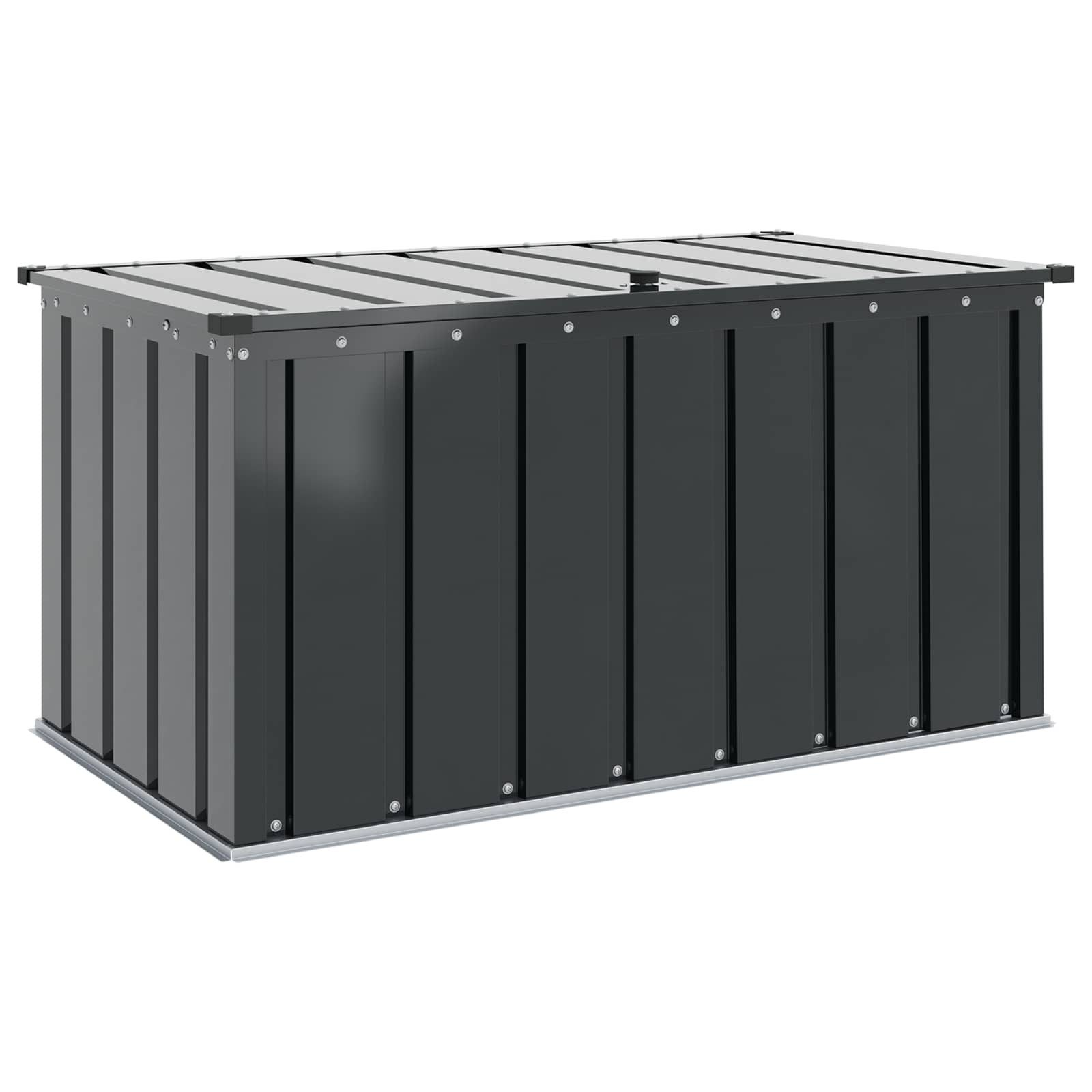 vidaXL Gartenhaus Gartenlagerbox Schwarz 101 x 56,5 x 50 cm Stahl