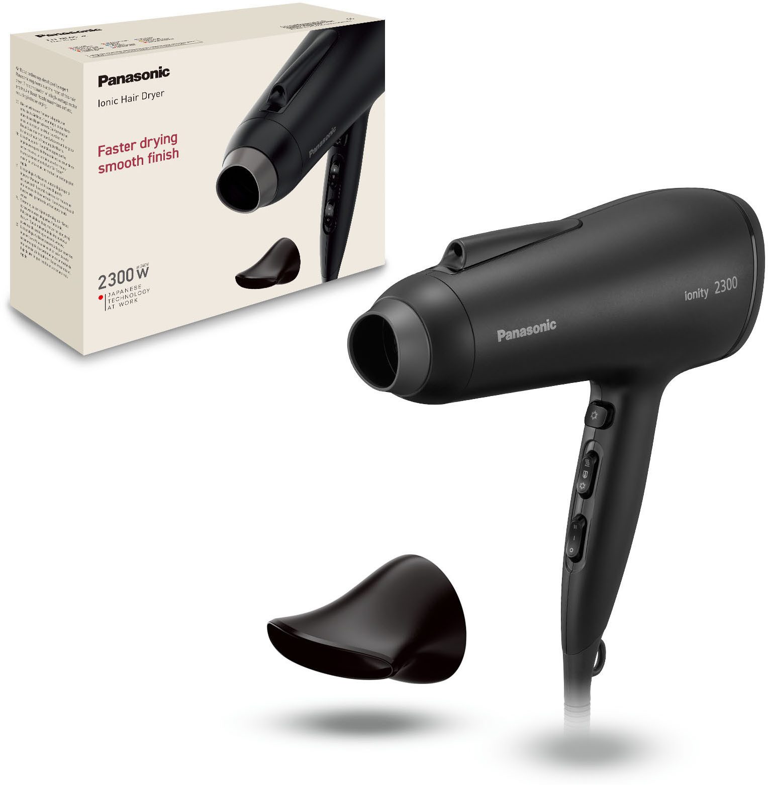 Panasonic Ionic-Haartrockner EH-NE85-K825, 2300 W, Ionen Haartrockner, Air Boost-Technologie