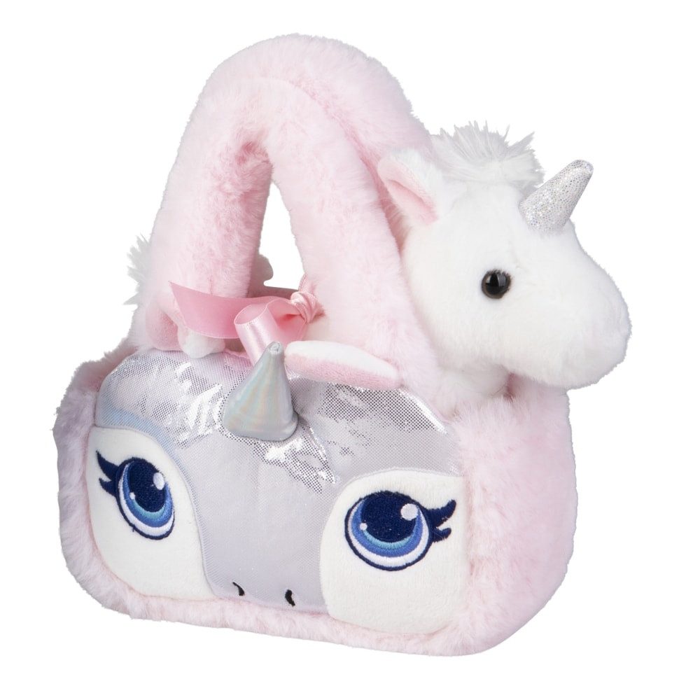 Aurora Plüschfigur Plüsch Einhorn - mit Tasche weiß/rosa mit silber günstig online kaufen