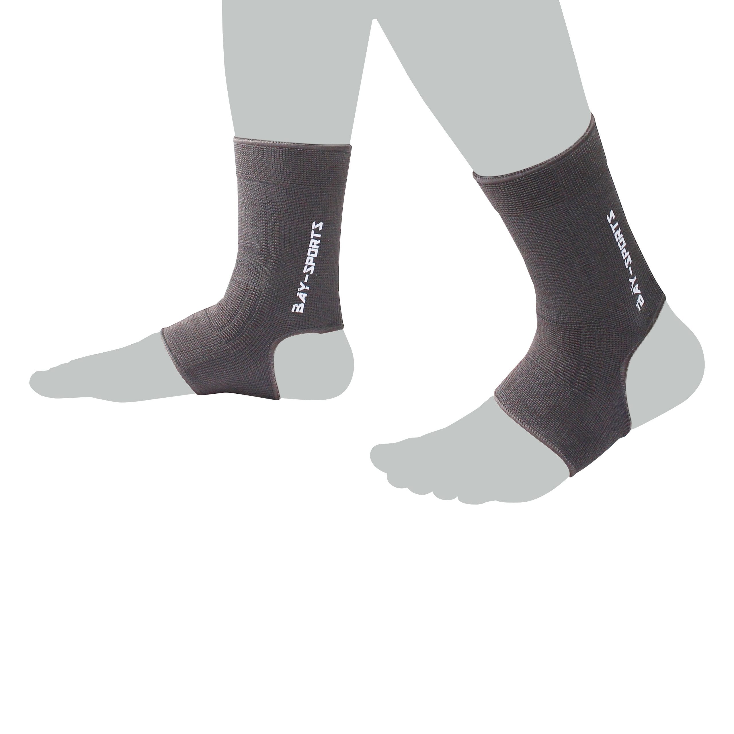 BAY-Sports Fußstütze Darkline Fußbandagen GRAU Fußgelenkbandagen Knächelbandagen, zuverlässigen Schutz Stabilität für den Fuß atmungsaktivem Material