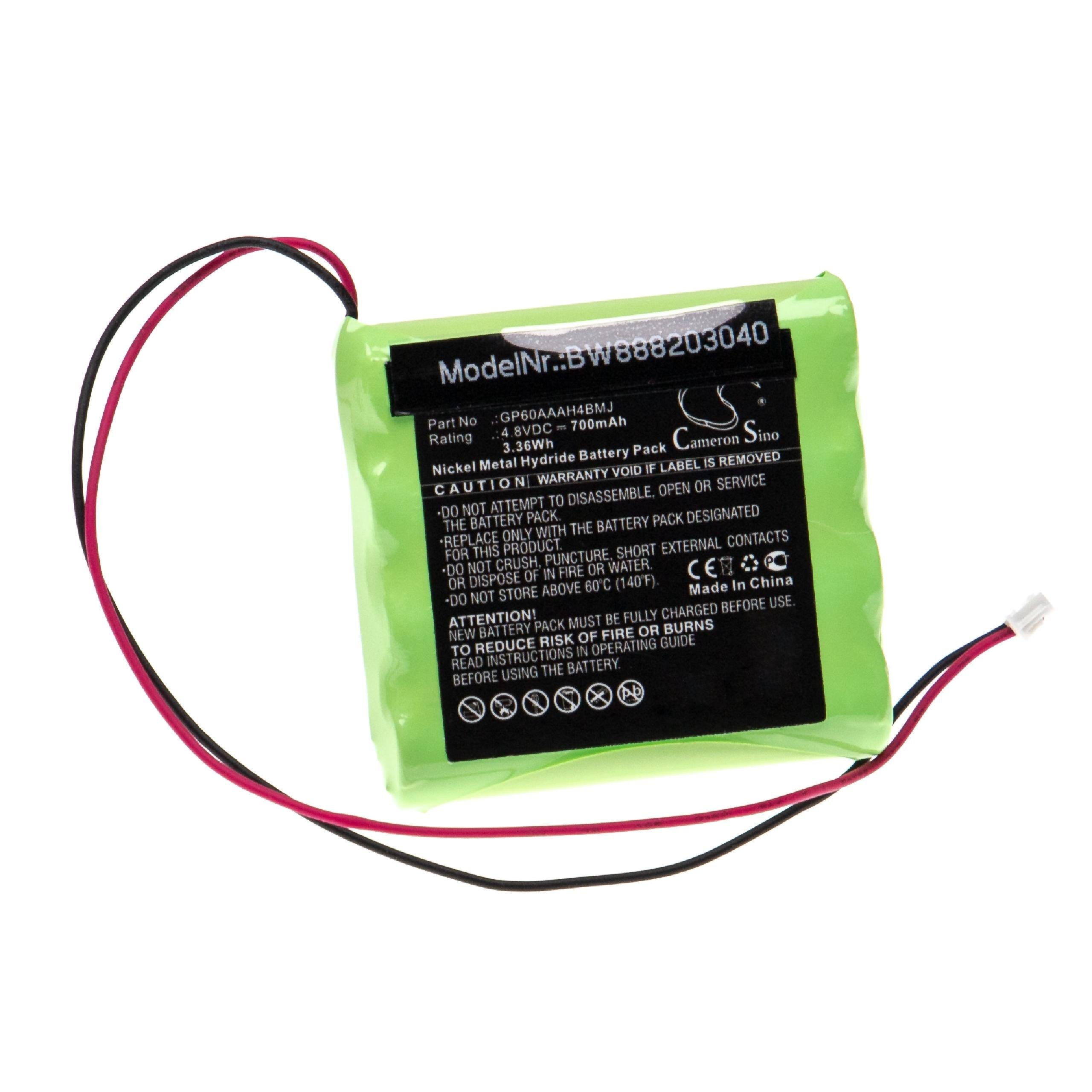 vhbw kompatibel mit Yale EF Alarm Control Panel Akku NiMH 700 mAh (4,8 V)