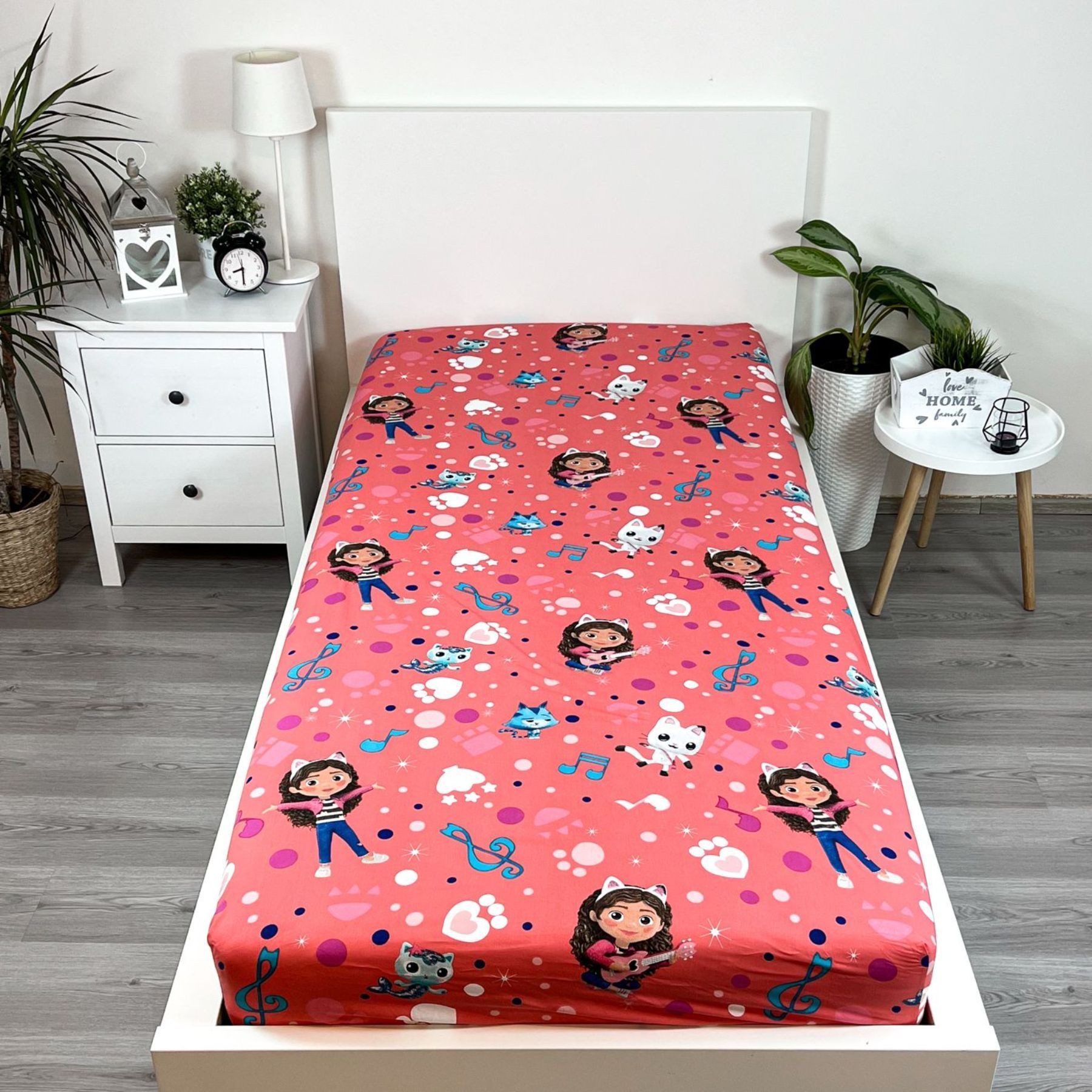 Gabby's Dollhouse Bettwäsche Spannbetttuch 90x200+25 cm günstig online kaufen
