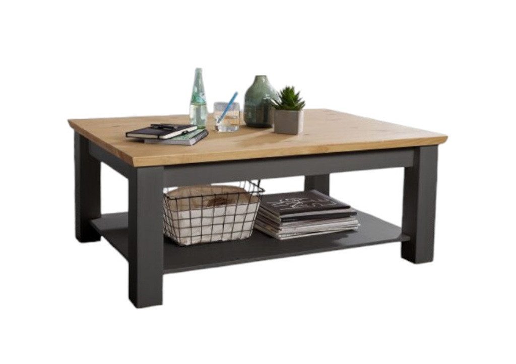 Main Möbel Couchtisch Couchtisch 110x75cm "Zürich II" Kiefer massiv grau WZ-0133