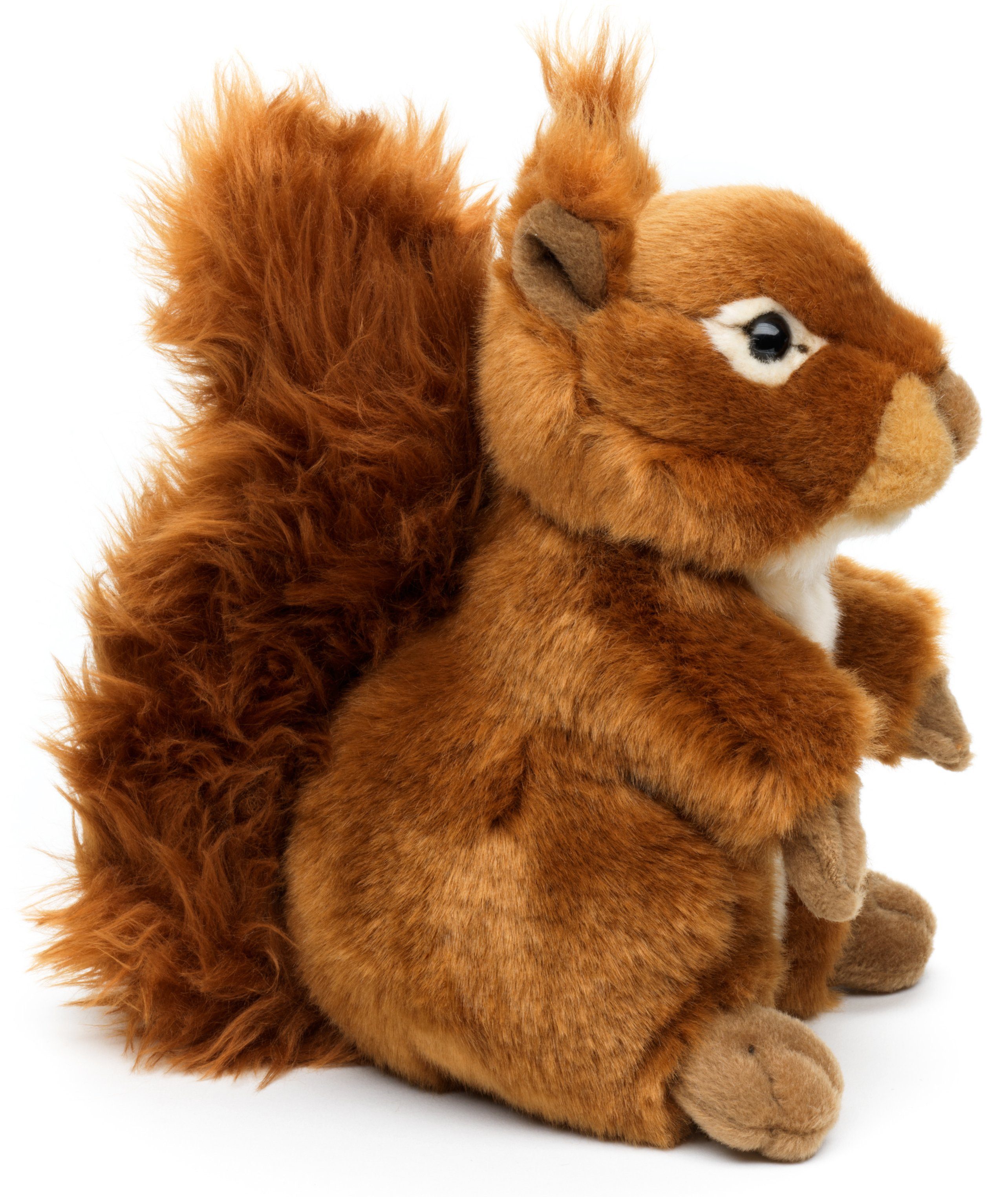 Plüschtier, cm Füllmaterial Plüsch-Hörnchen % - zu 22 - Uni-Toys (Höhe) recyceltes 100 - stehend Eichhörnchen, Kuscheltier