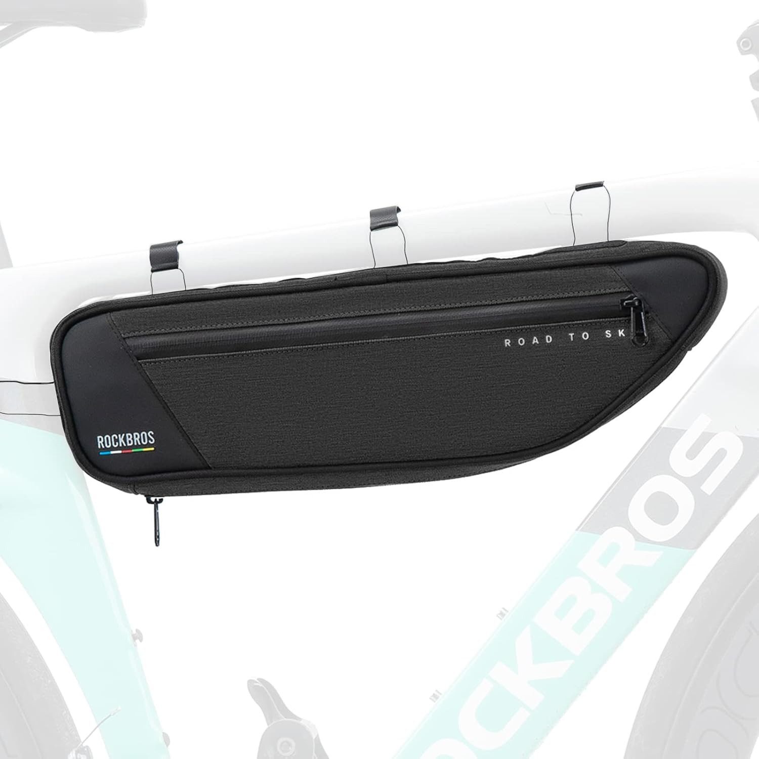 ROCKBROS Rahmentasche Reflektierende Wasserdichte 2L Fahrrad Rahmentasche Schwarz für MTB