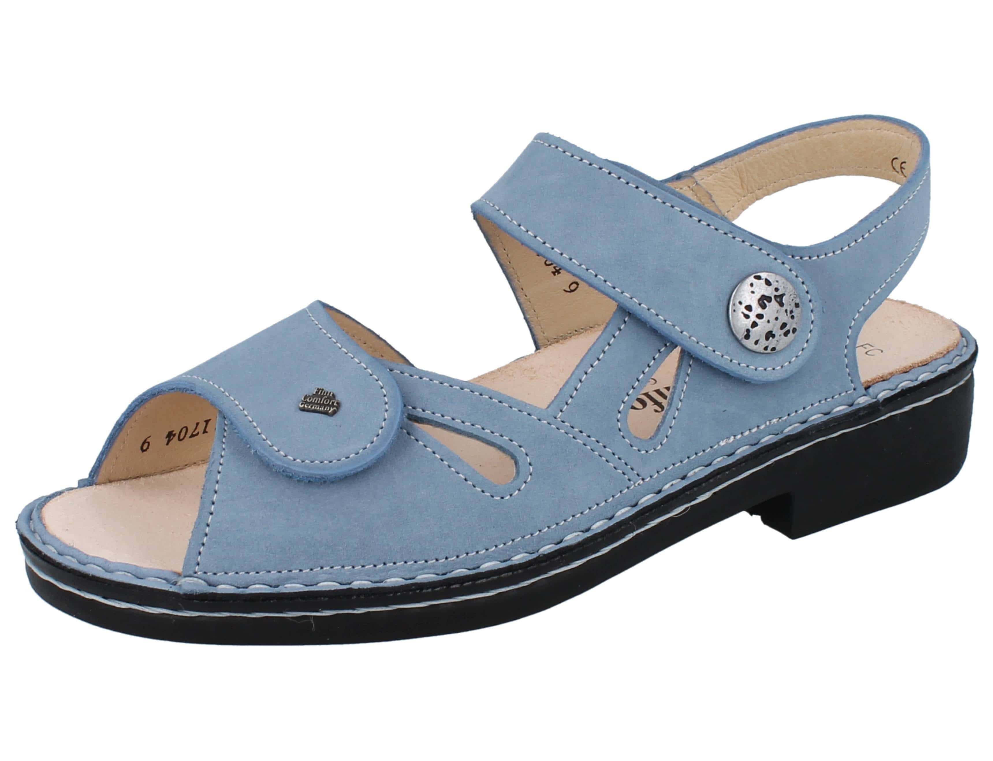 Finn Comfort FINN COMFORT Costa Damen Sandale hellblau blue Nubukleder - Größe: UK Sandale Wechselfußbett