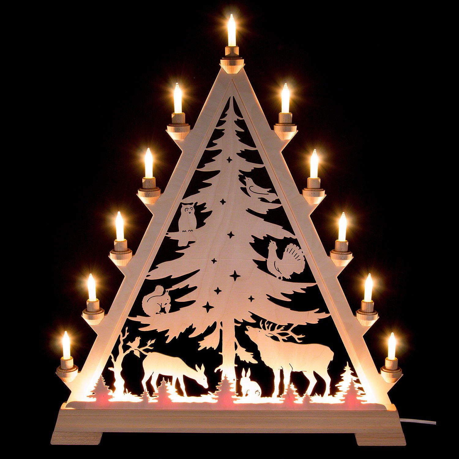 Kunstgewebe Taulin Schwibbogen Lichterspitze Spitzer Baum (66cm) von Kunstgewerbe Taulin