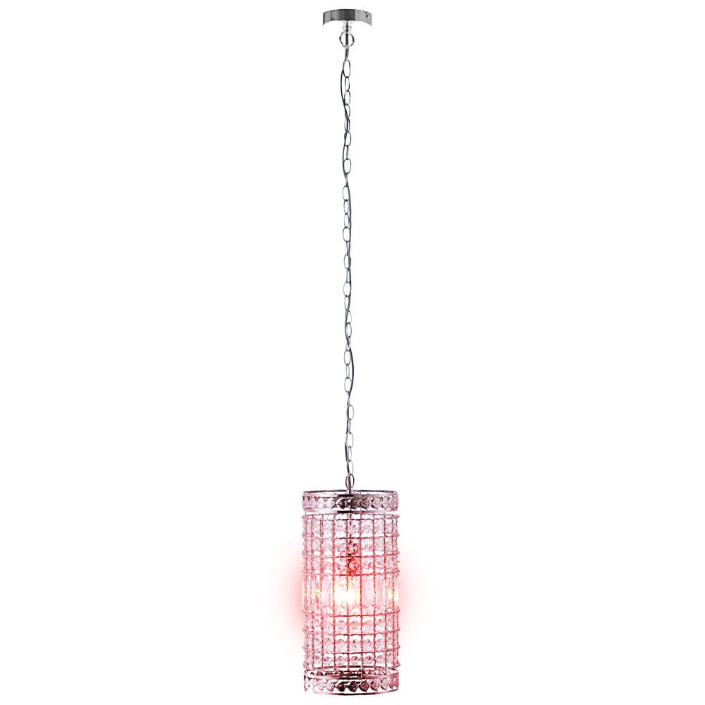 JUST LIGHT Hängeleuchte, Leuchtmittel inklusive, Warmweiß, Farbwechsel, Pendellampe Hängelampe Kristallleuchte dimmbar Fernbedienung LED RGB