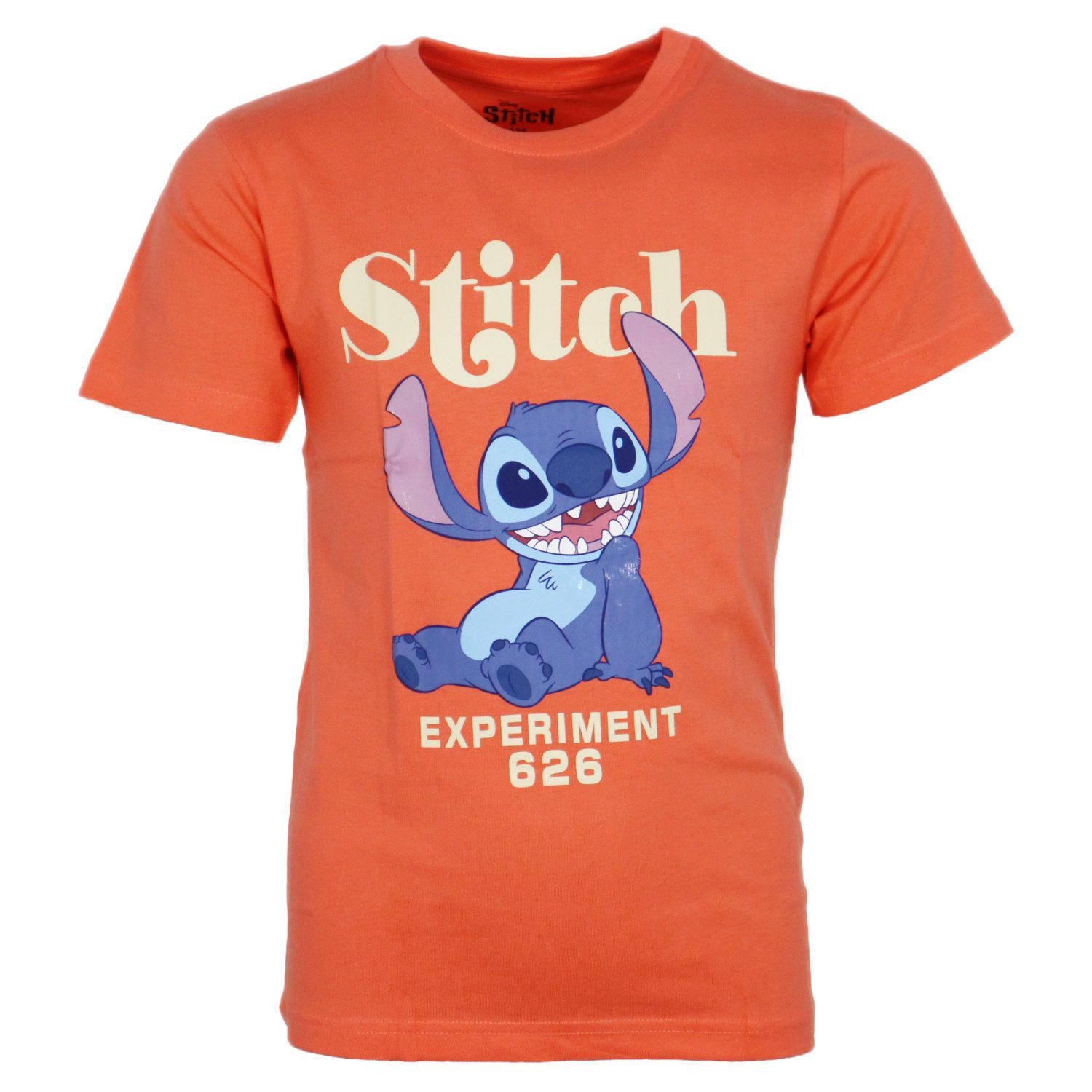 Disney Print-Shirt Disney Lilo und Stitch Jungen Kinder kurzarm T-Shirt Shirt 100% Baumwolle, Gr. 98 bis 128