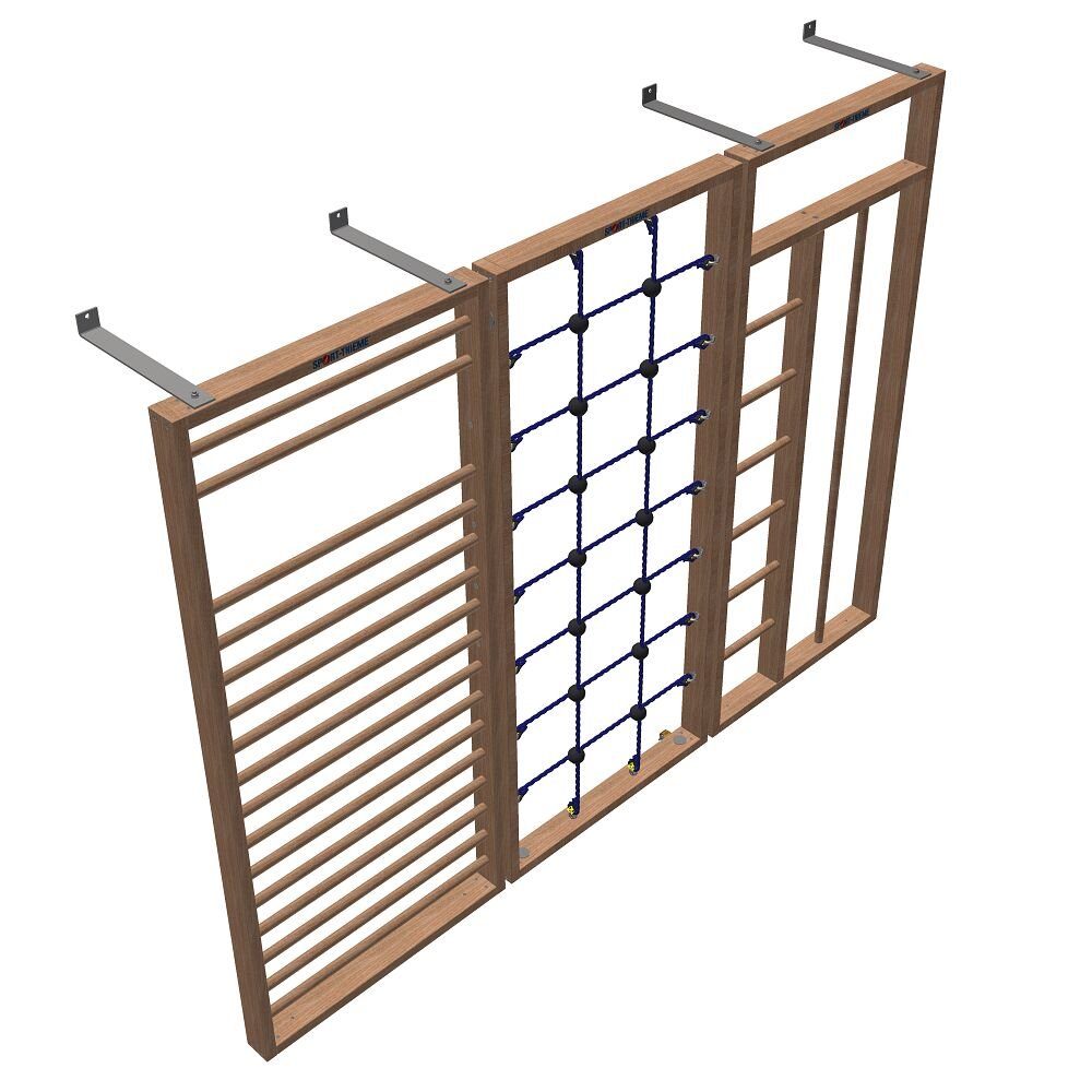 Sprossenwand Turnwand-Kombination TuWa Kletterwand 3