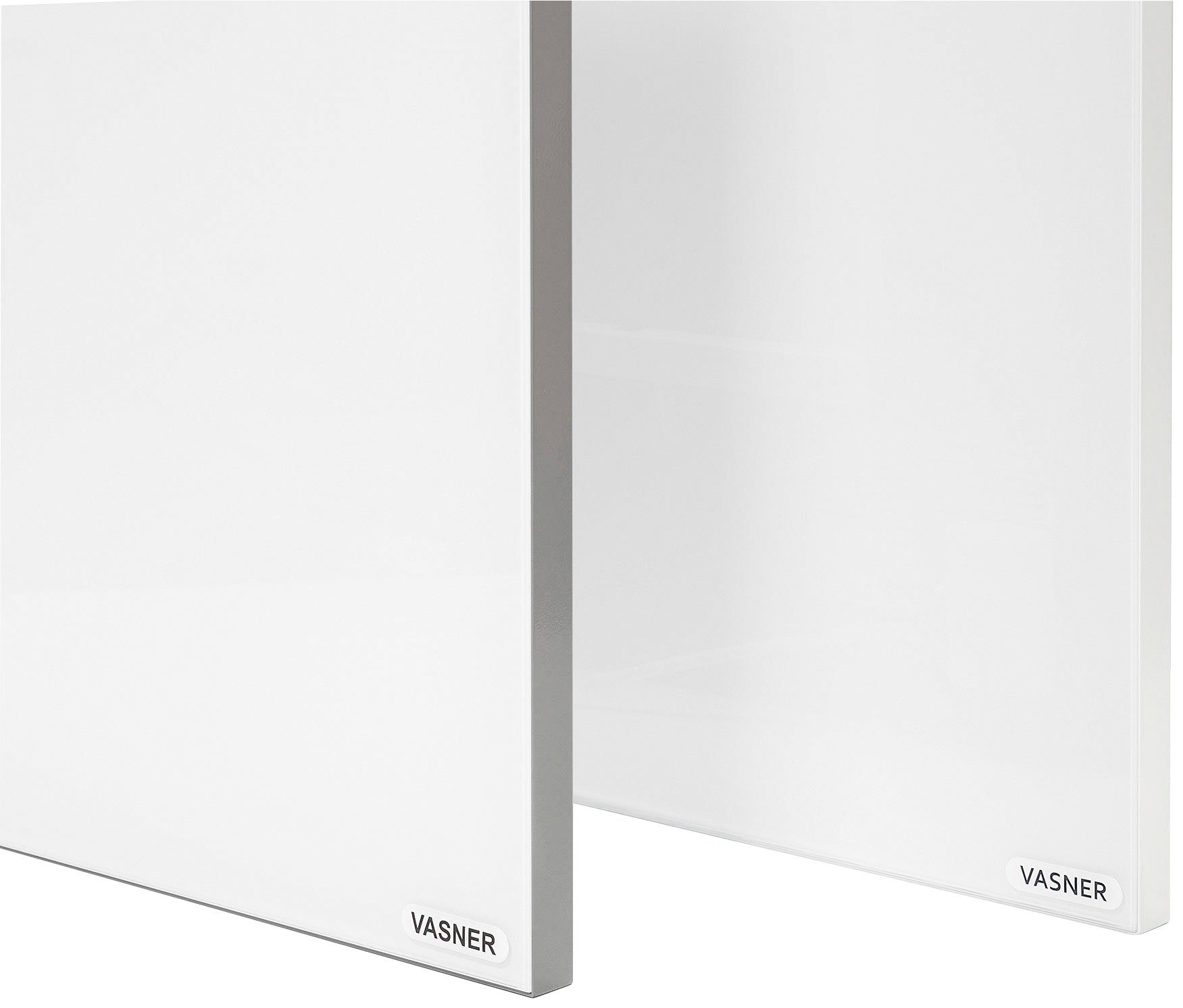 Vasner Infrarotheizung Glas mit Rahmen grau, 300 W, Citara G, Infrarot Glasheizung, IP44 Bad geeignet