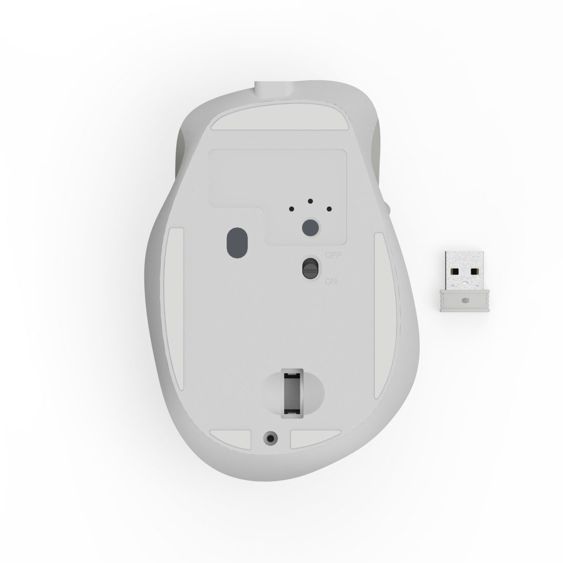 Hama Funkmaus WM-500 ergonomisch 6 Tasten Maus (Funk, Ergonomisch, leise Klicks, Akku, Assist-Taste, DPI-Schalter)