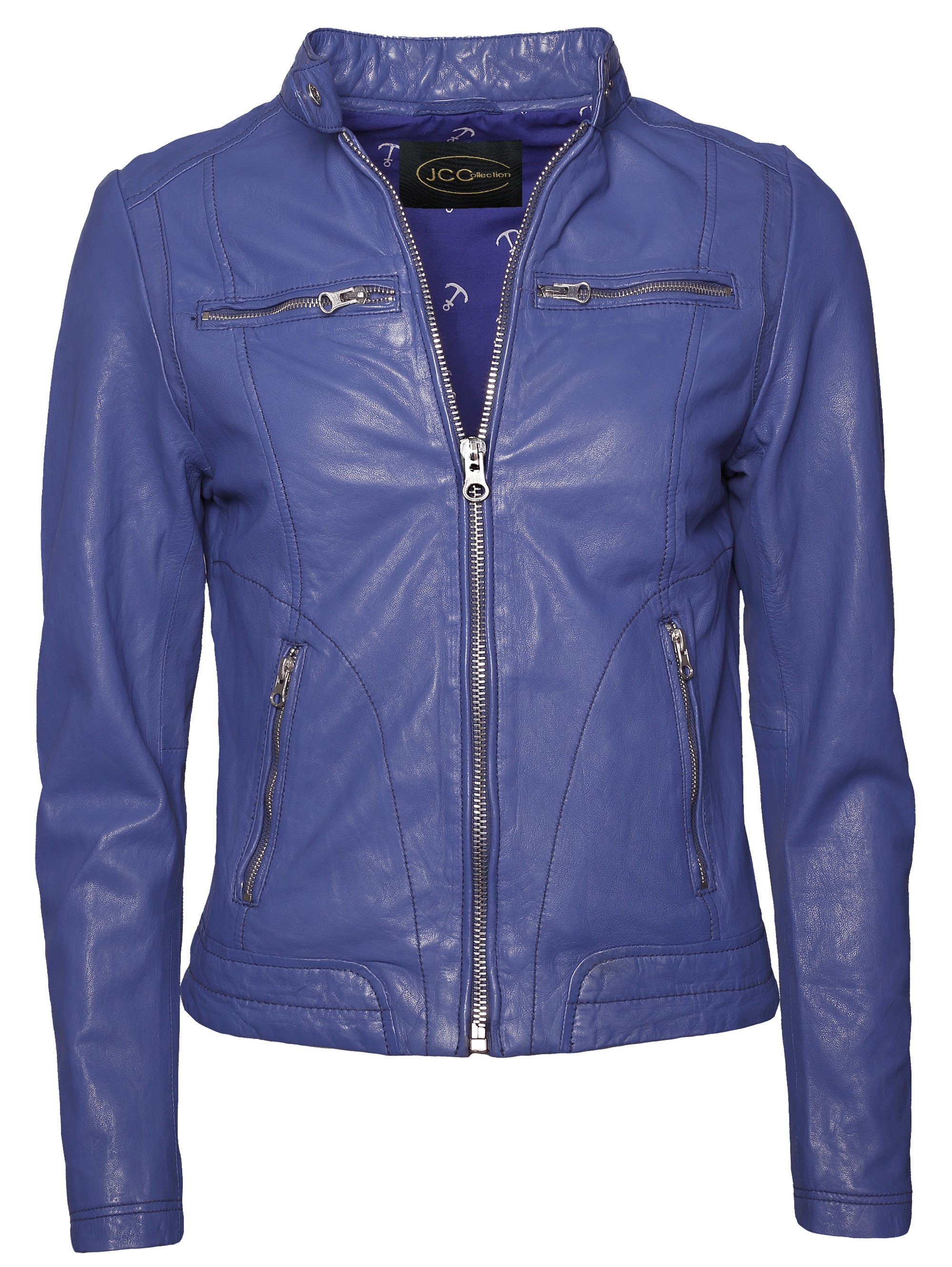 JCC Lederjacke 8006 blue | Übergangsjacken