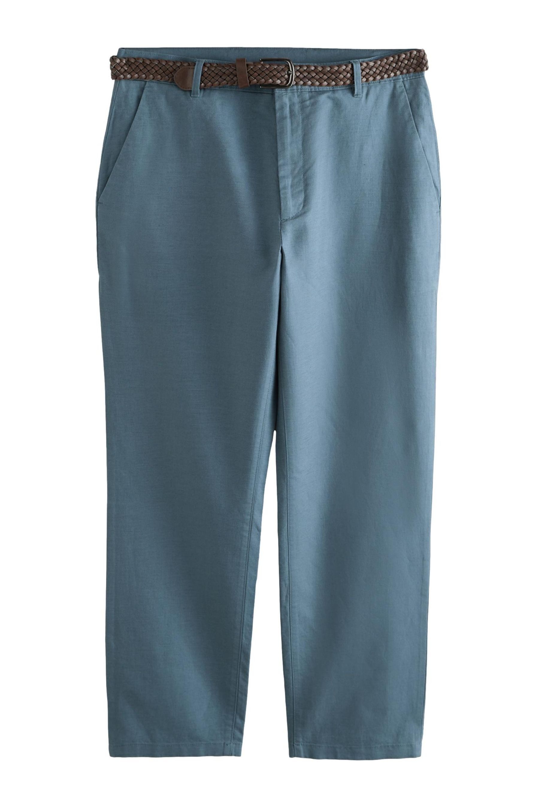 Chinohose Chinohose mit Gürtel aus Leinenmischfaser
