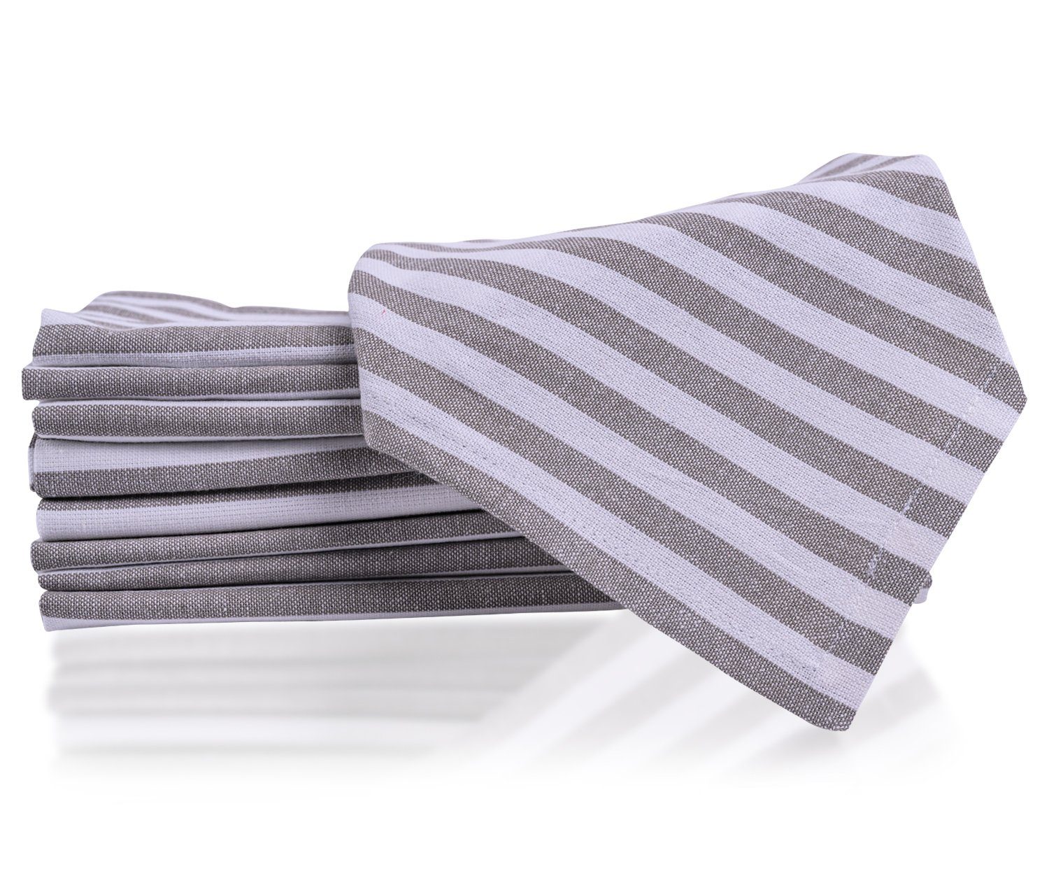Mon Bijou Stoffserviette Baumwollservietten Servietten 100% Baumwolle Stoff waschbar nachhaltig, (Tischservietten im Landhausstil Set 45 x 45cm, 12 St., Tischde – Bild 4 von 5
