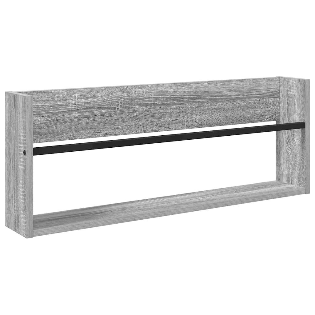 vidaXL Zeitungsständer Magazinregal Graues Sonoma 80 x 12 x 30 cm Holzwerkstoff (1 St)
