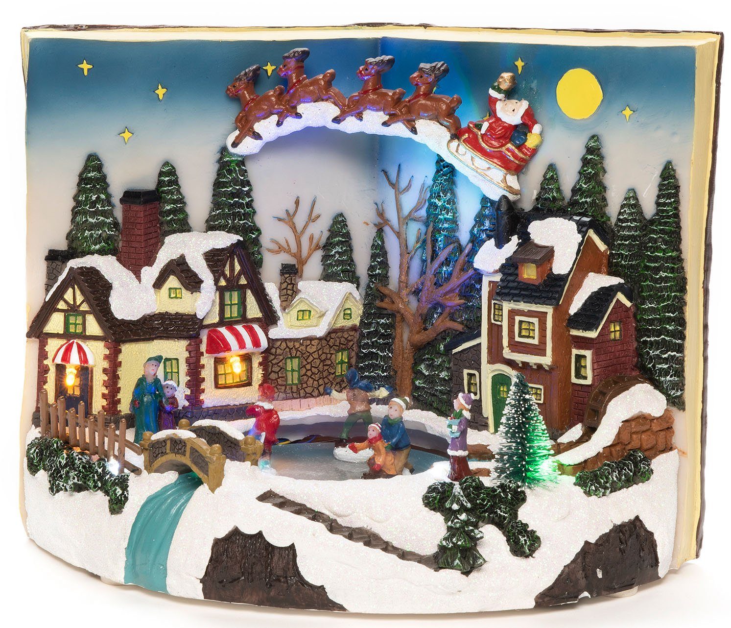 KONSTSMIDE Weihnachtsfigur (1 St), LED Szenerie Buch mit Kindern, mit Animation