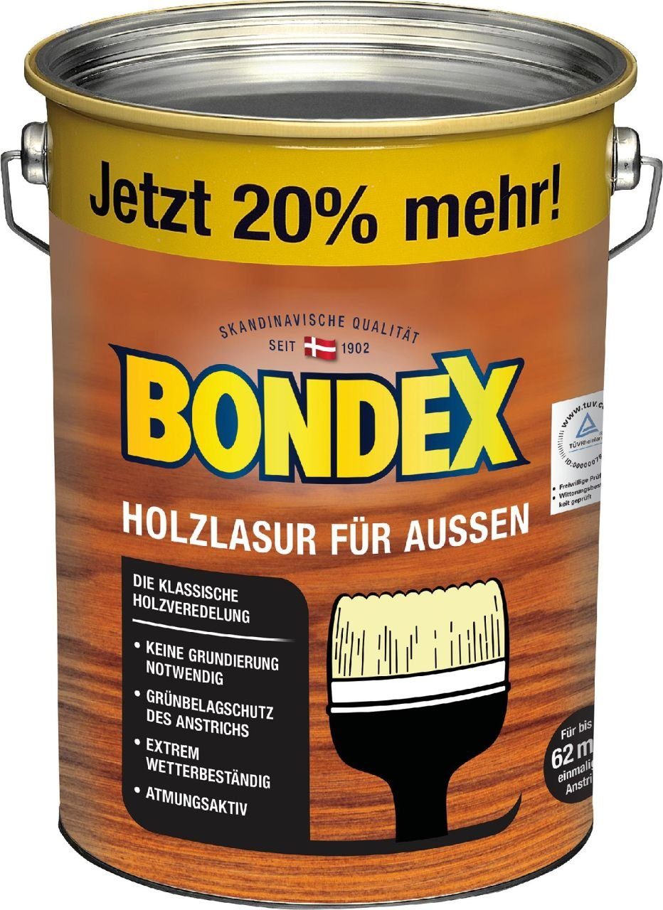 Bondex Lasur Bondex Holzlasur für Außen 4,8 L teak
