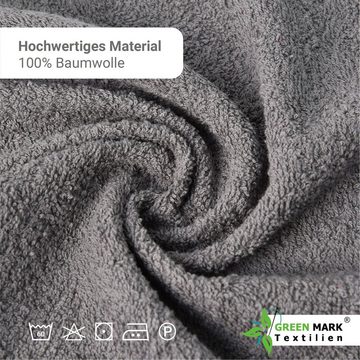 NatureMark Duschtuch Duschtuch 400gsm, 100% Baumwolle (4-St), Duschhandtuch 70x140cm Anthrazit grau
