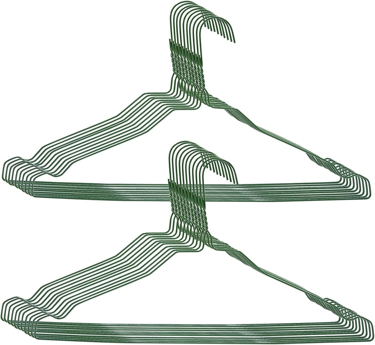 RSR Hangers Автовешалки Drahtbügel Metall Grün einfarbig 40 cm, (100-tlg)