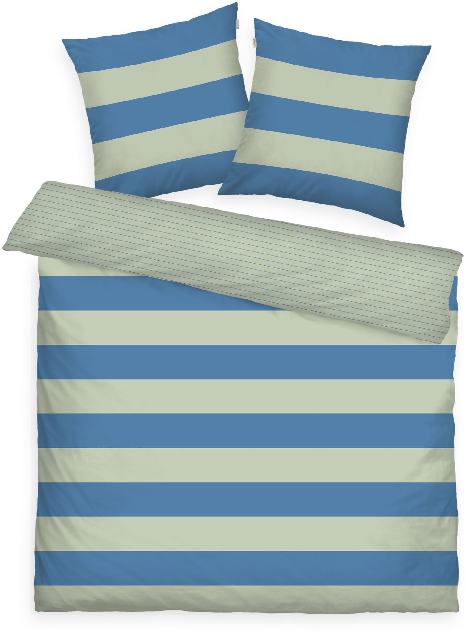 TOM TAILOR HOME Bettwäsche BOLD STRIPES in Gr. 135x200cm, 155x220cm oder 200x220cm, Renforcé, 3 teilig, new bedroom, mit farbigem Markenreißverschluss – Bild 3 von 5