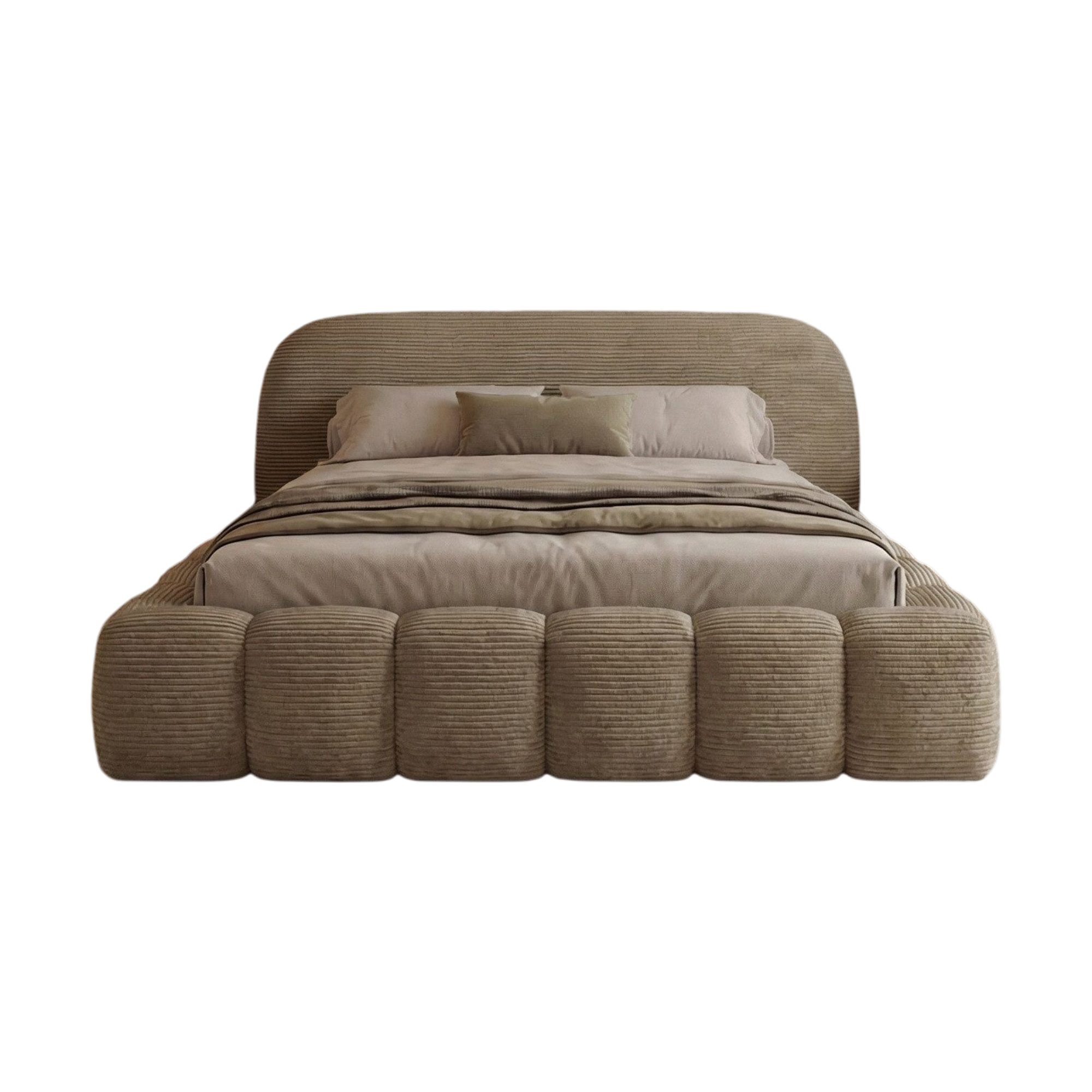 thematys Polsterbett mit Bettkasten, CLOUD 140x200 160x200 180x200 200x200cm (Kopfteil im Oversize-Look und Stauraum – weich, modern und pflegeleicht), Inklusiv – Bild 4 von 5
