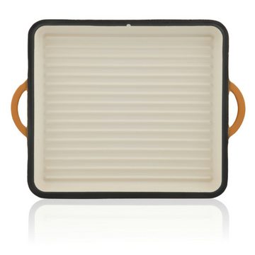 Mahlzeit Bräter Bräterset 3-teilig, Sunny Orange, 10,8 Liter, 4,8 Liter, 1,6 L, Gusseisen (Set, Bräterset 3-teilig)