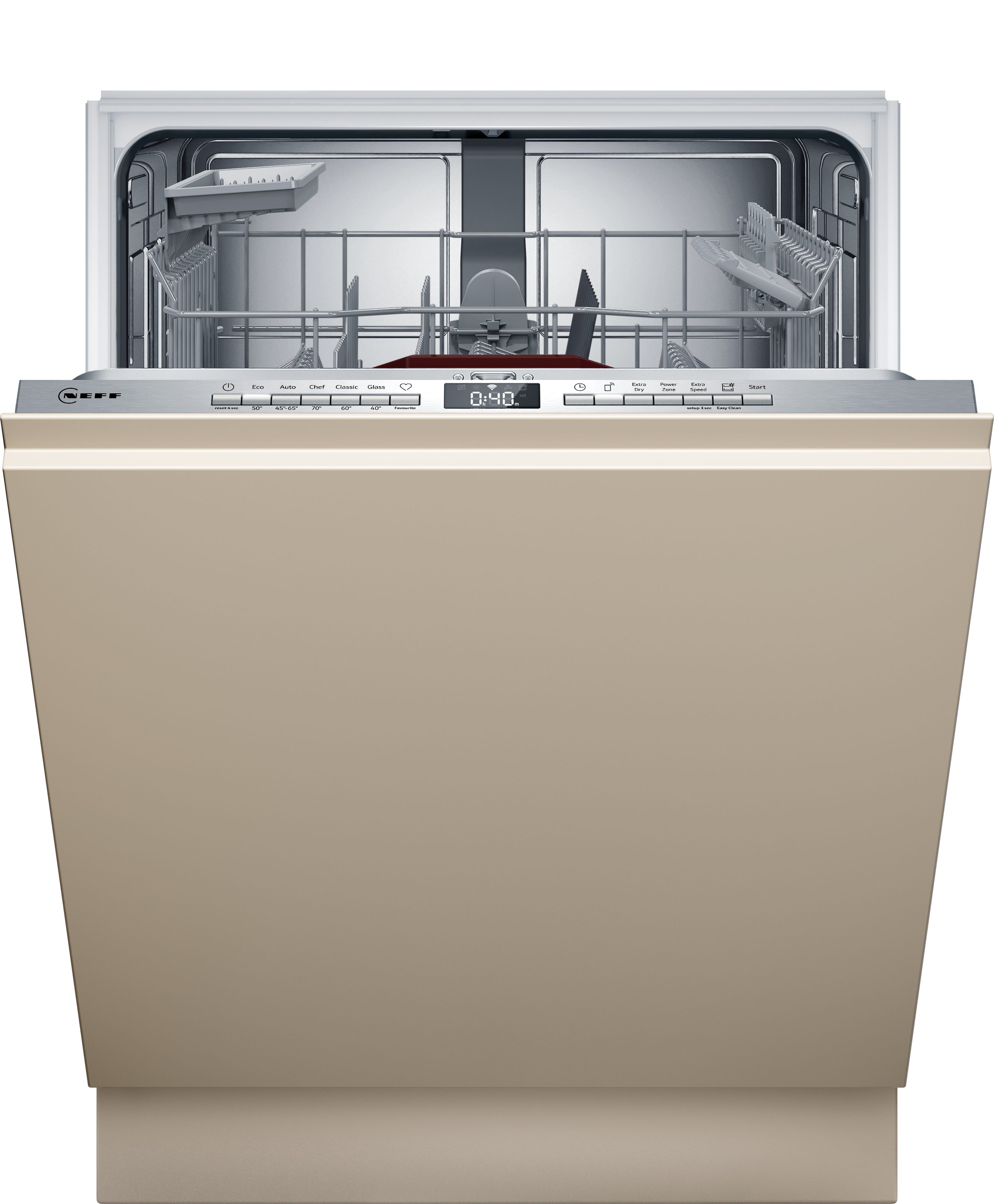 NEFF vollintegrierbarer Geschirrspüler S175EAX16E, 13 Maßgedecke, Automatische Türöffnung für Effizienz, flexible Körbe & Schubladen