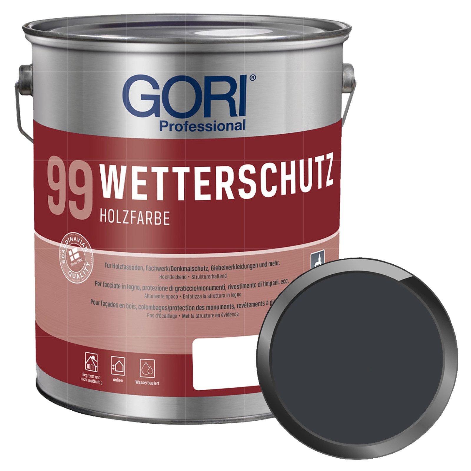 GORI Wetterschutzfarbe 99 Wetterschutz Holzfarbe - 2.5 Ltr