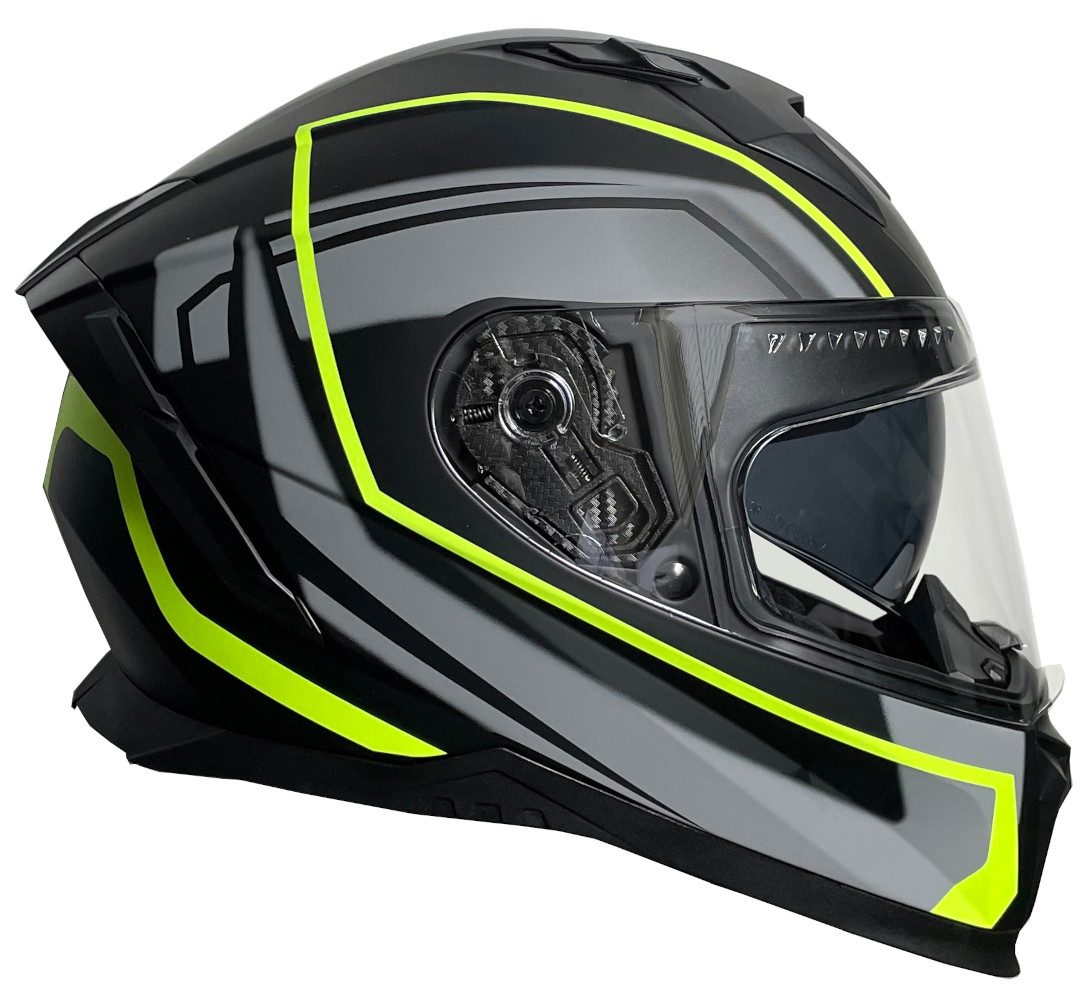 RALLOX Helmets Motorradhelm Integralhelm 69-G neon grün matt