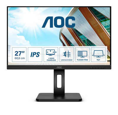 AOC Q27P2Q LED-Monitor (68.6 cm/27 ", 2560 x 1440 px, 4 ms Reaktionszeit, IPS, 16:9, Schwarz)