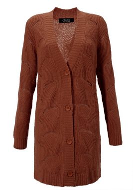 Aniston SELECTED Longstrickjacke mit Lochstrick-Muster