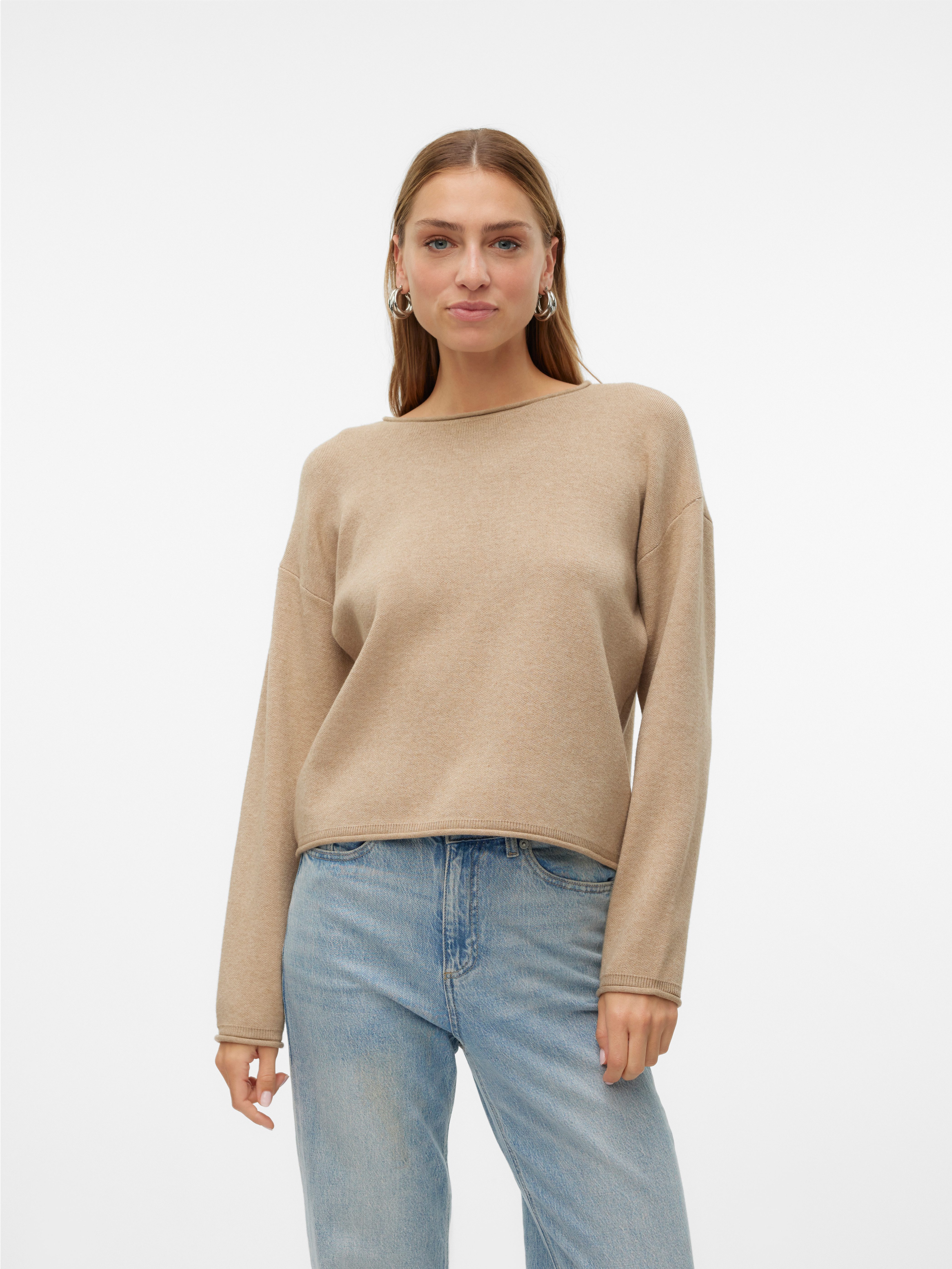 Vero Moda Strickpullover VMGOLD ROLL LS günstig online kaufen