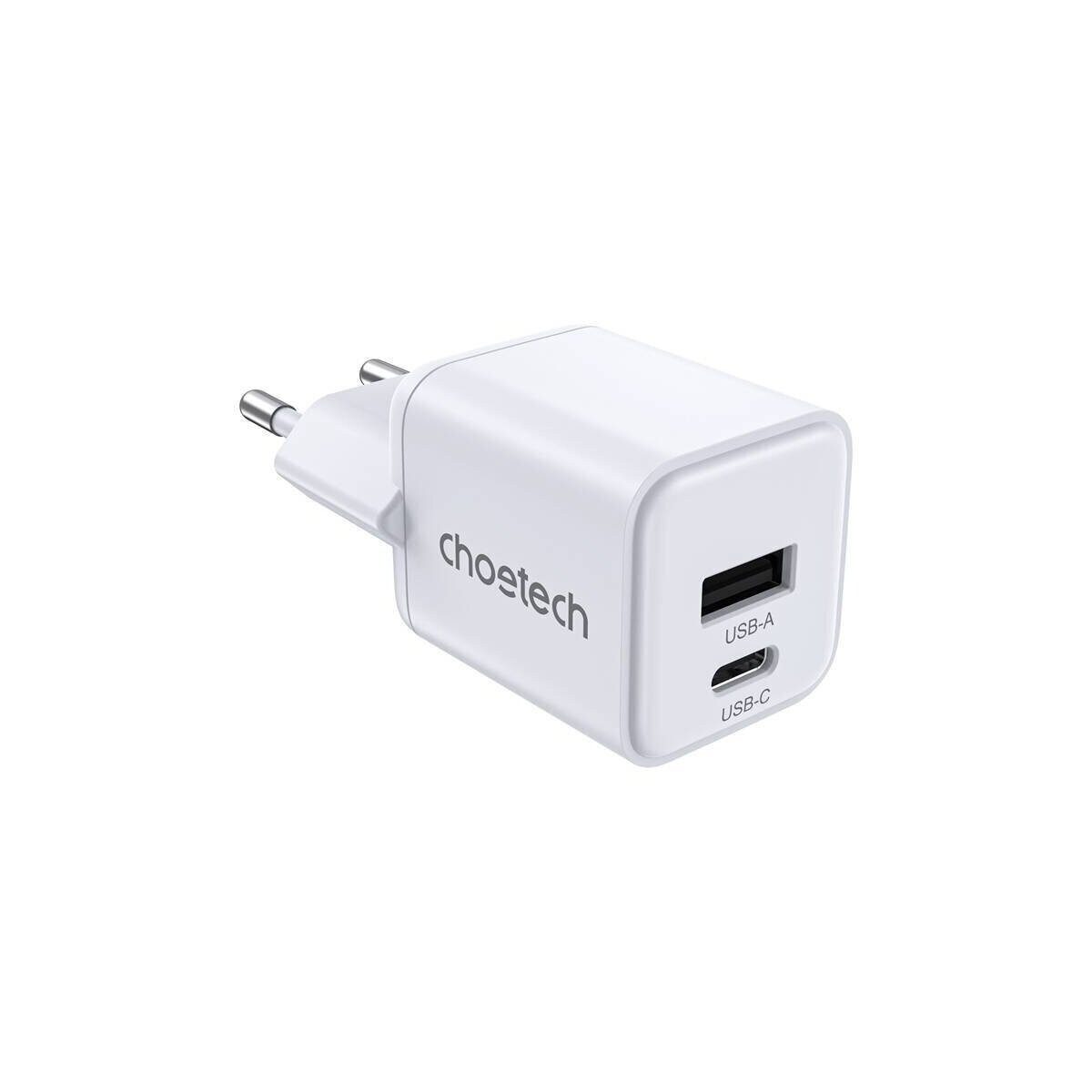 Choetech Wandladegerät PD30W Dual Ports (Weiß) Smartphone-Kabel, Schnellladefunktion
