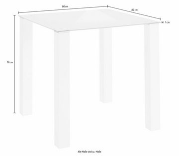 INOSIGN Essgruppe, (Set, 5-tlg), mit Glastisch, Breite 80 cm
