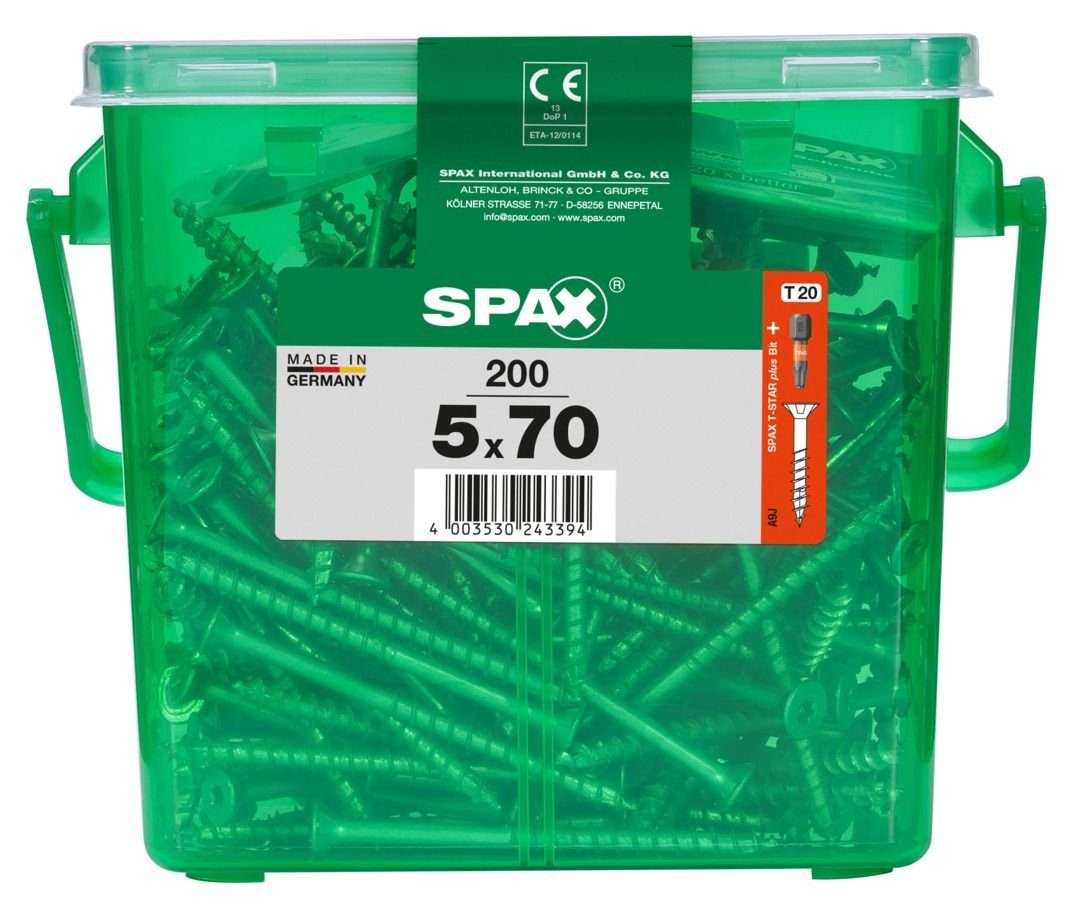 SPAX Holzbauschraube Spax Universalschrauben mm 5.0 TX x 200 70 20 