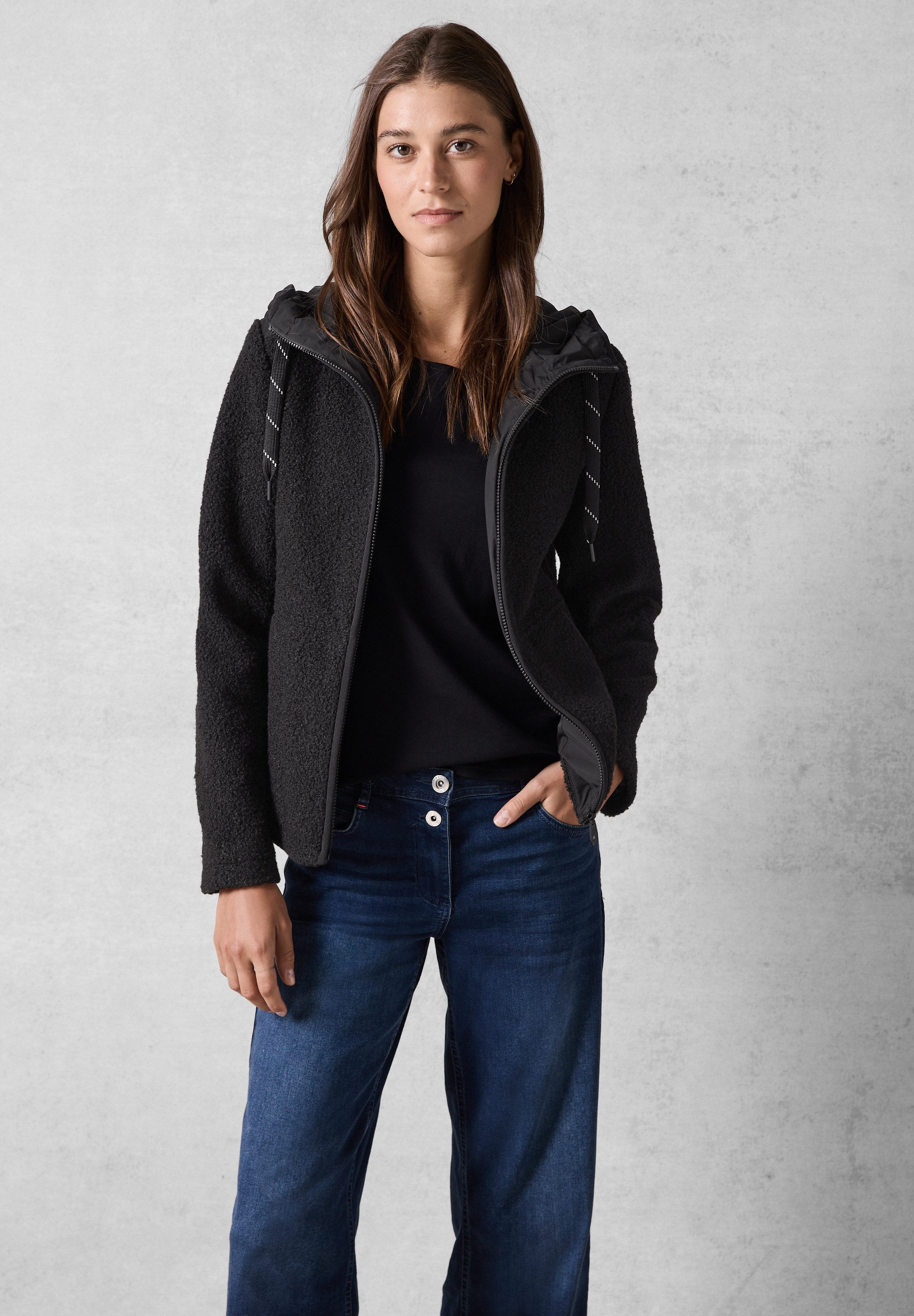 Cecil Damen Jacke Mit Kapuze - Sportive Gefütterte Alltagsjacke Mit Taschen