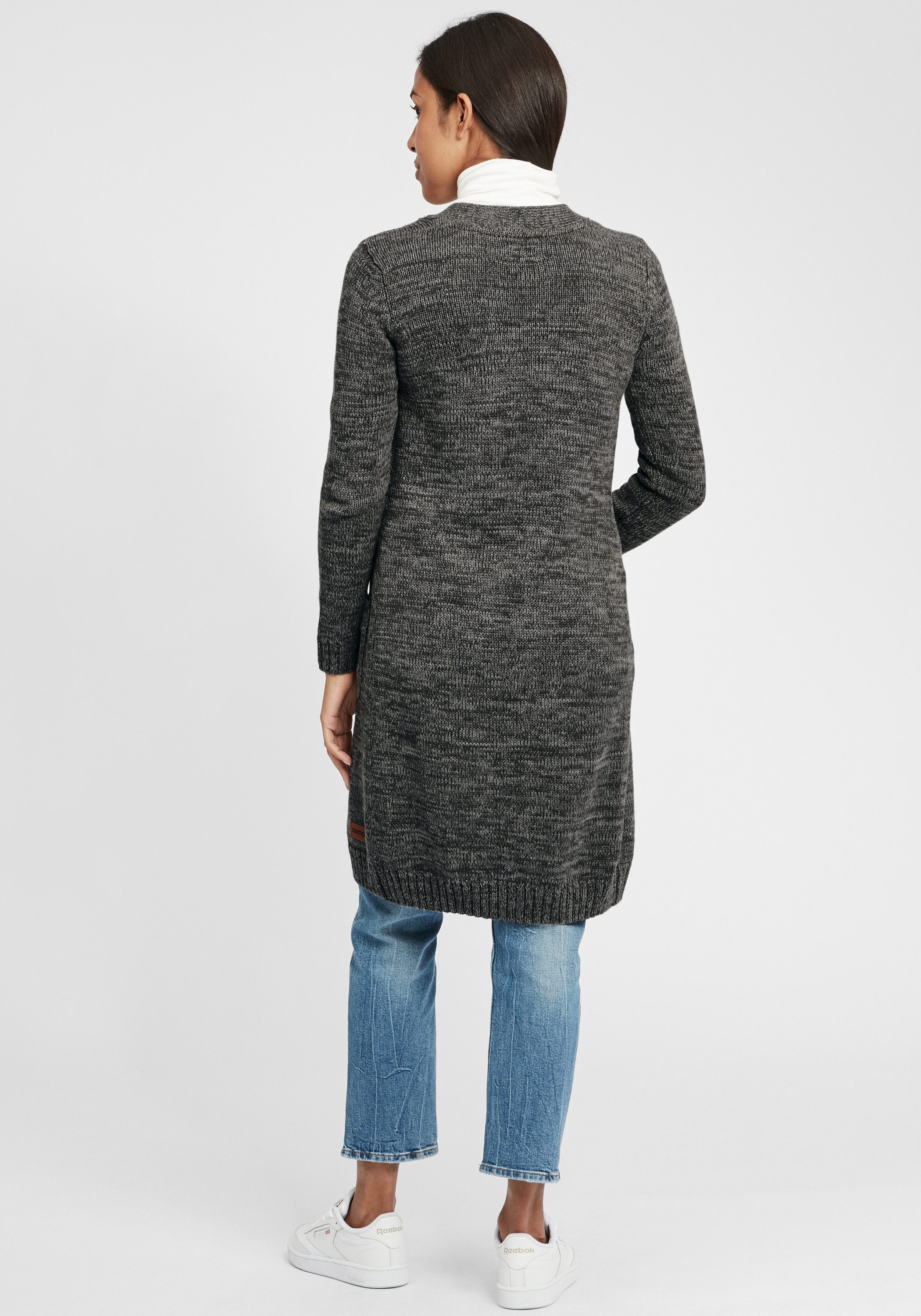 OXMO Strickjacke OXPhiletta Strickjacke lang geschnitten