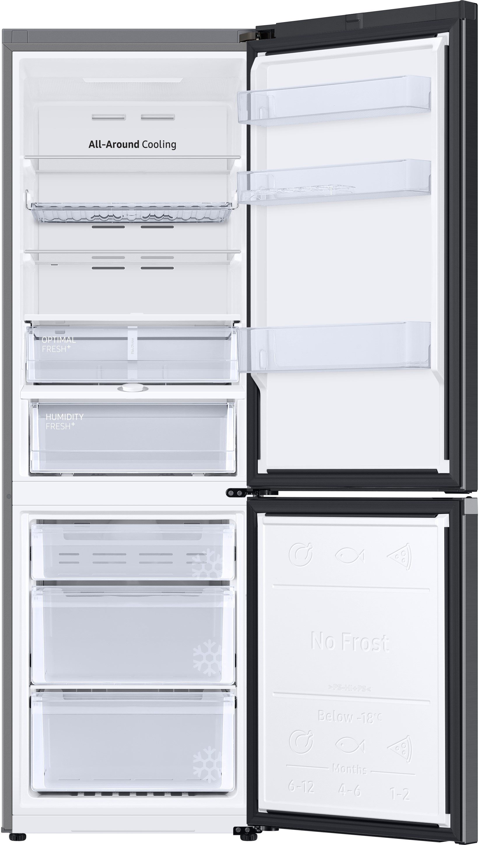 Samsung Kühl-/Gefrierkombination 7300 Serie RB34C605CB1/EF, 185,3 cm hoch, 59,5 cm breit