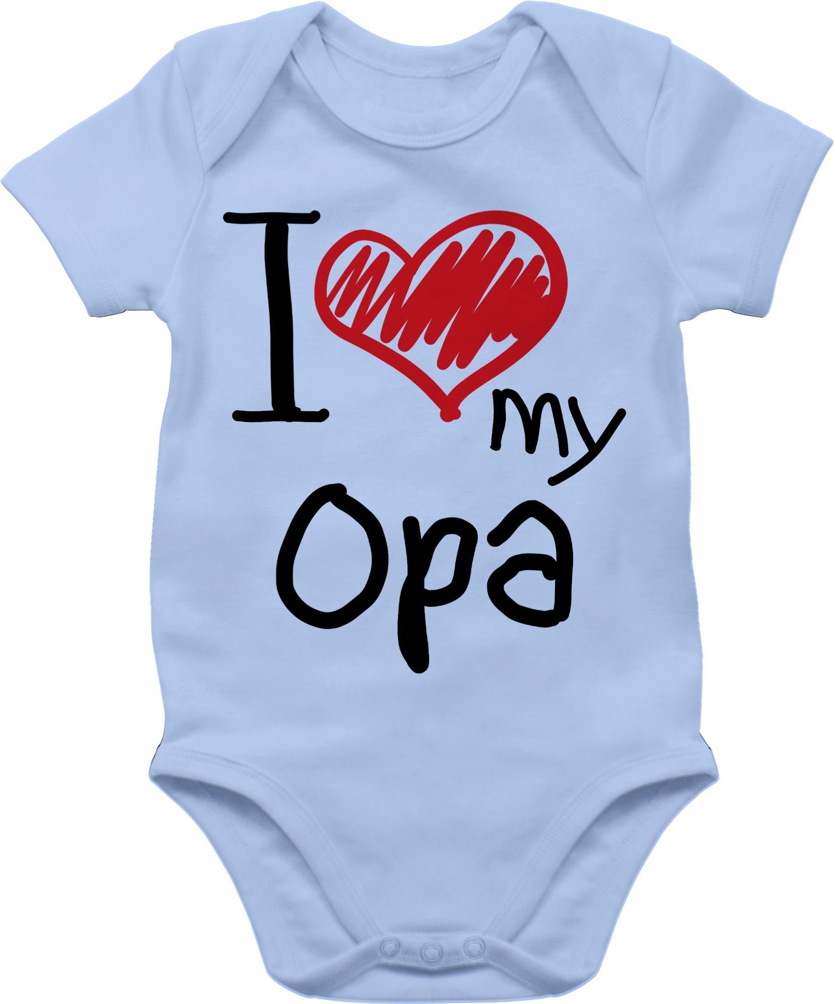 Shirtracer Shirtbody I love my Opa I Geschenk Vatertag Baby